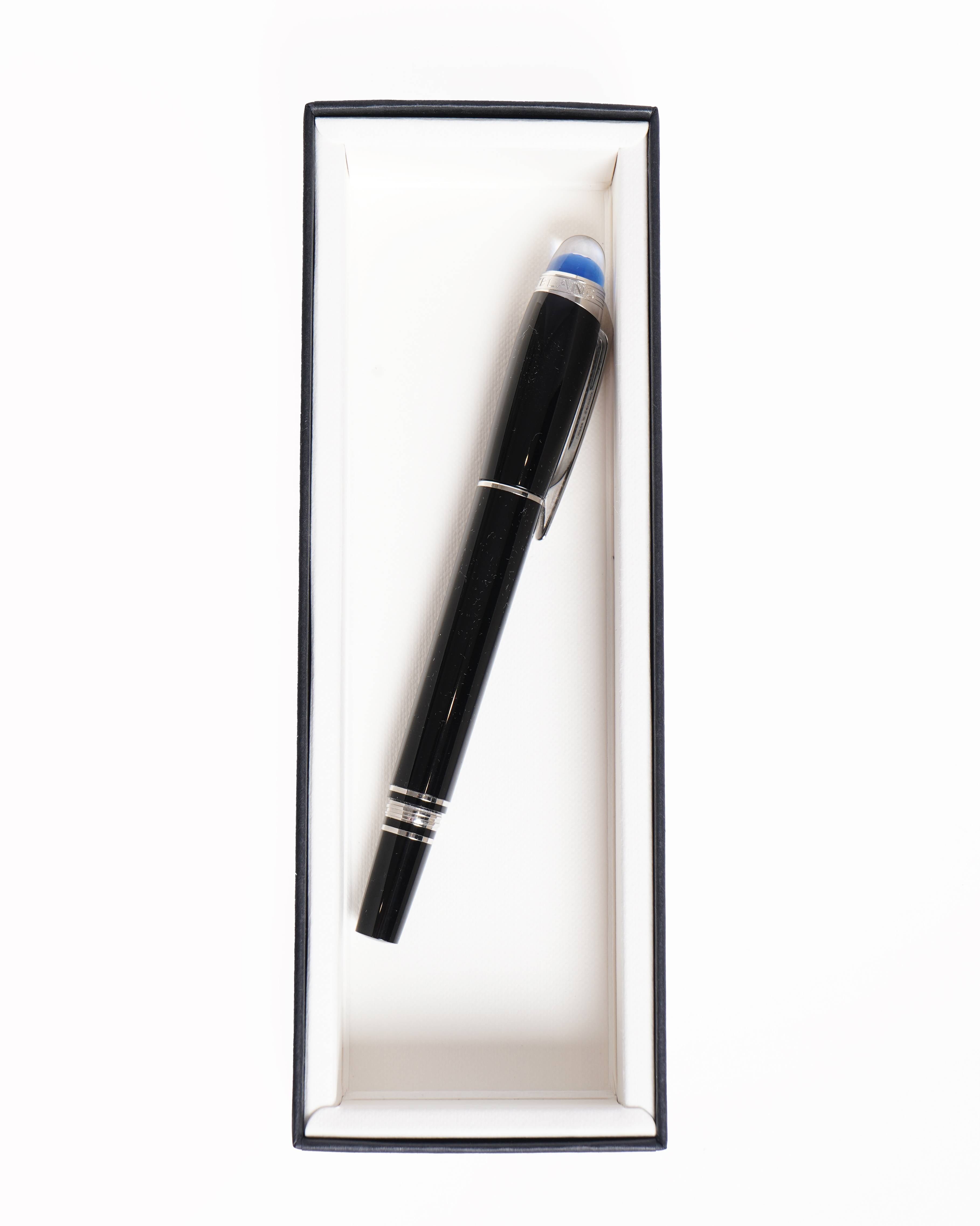 New Mont Blanc Star Walker Ballpoint Pen With Platinum Trims