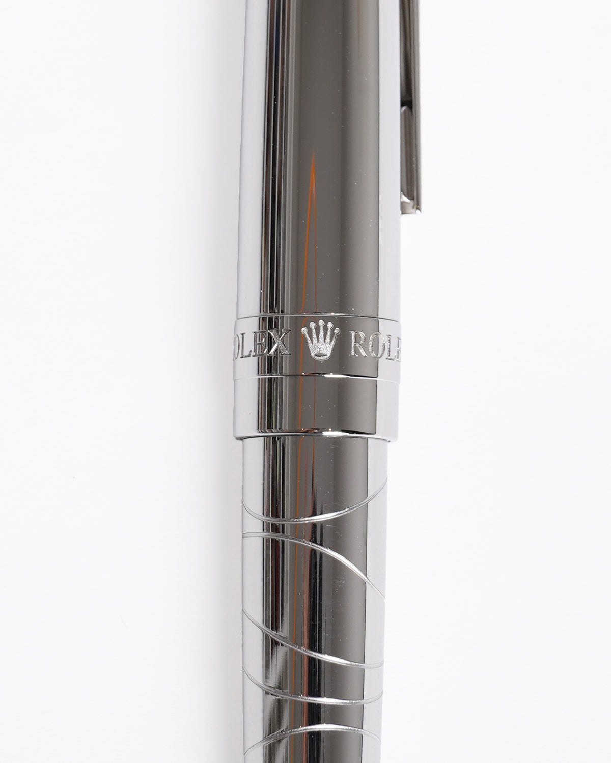 Rolex ballpoint pen in platinum wave
