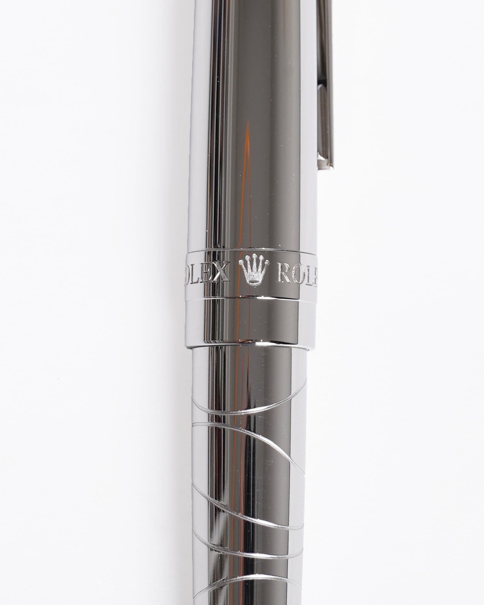 Rolex ballpoint pen in platinum wave