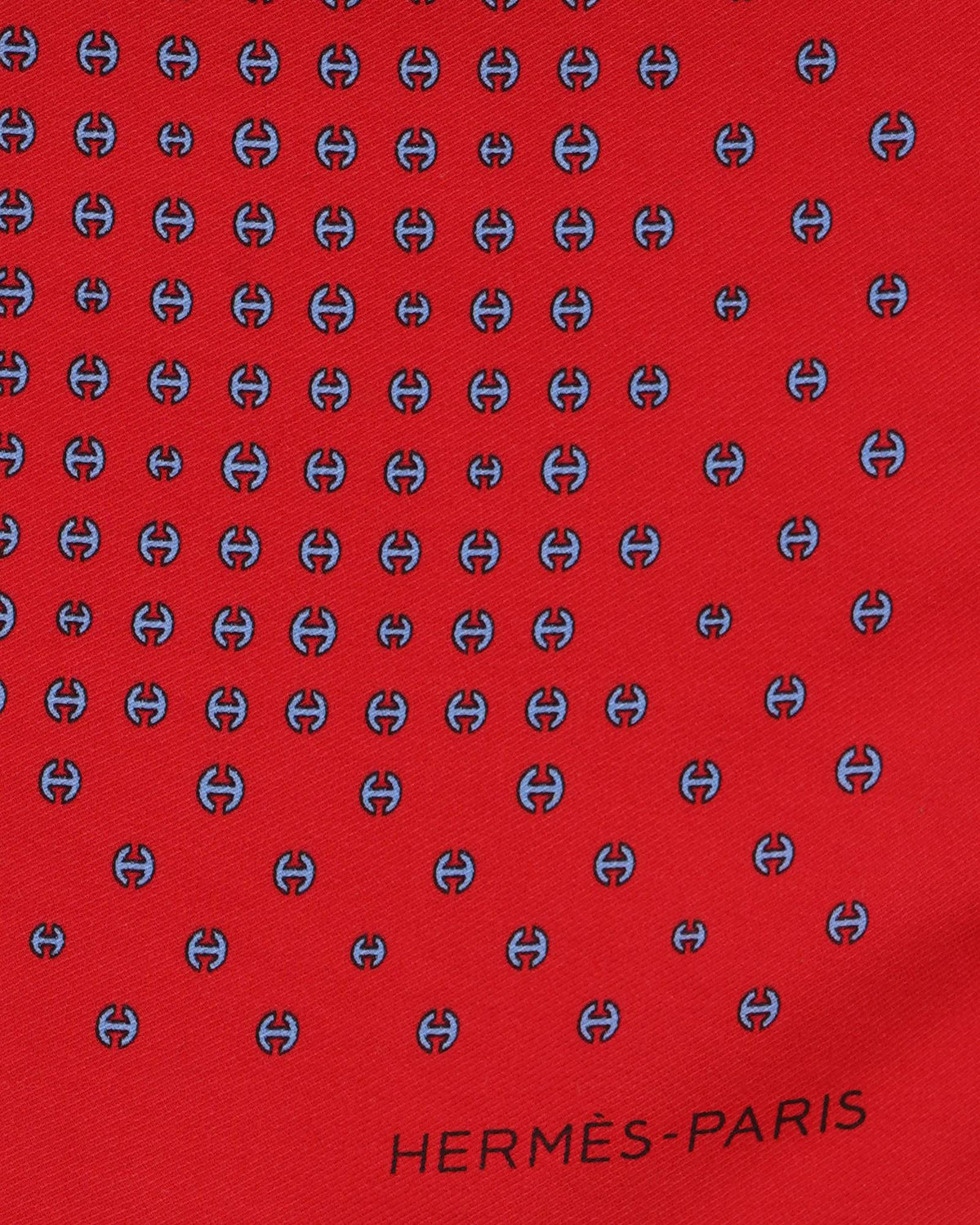 New Hermes Red Pocket Square In Silk