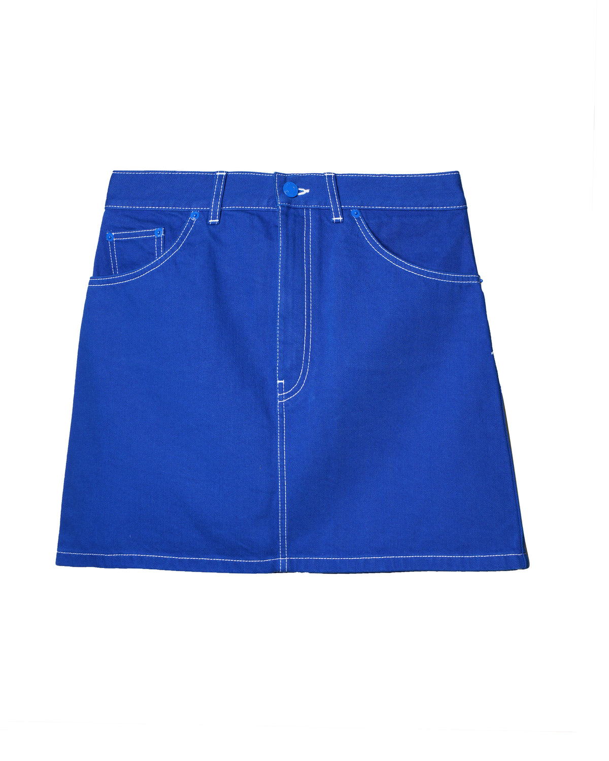 Givenchy Logo Detail Cotton Denim Mini Skirt