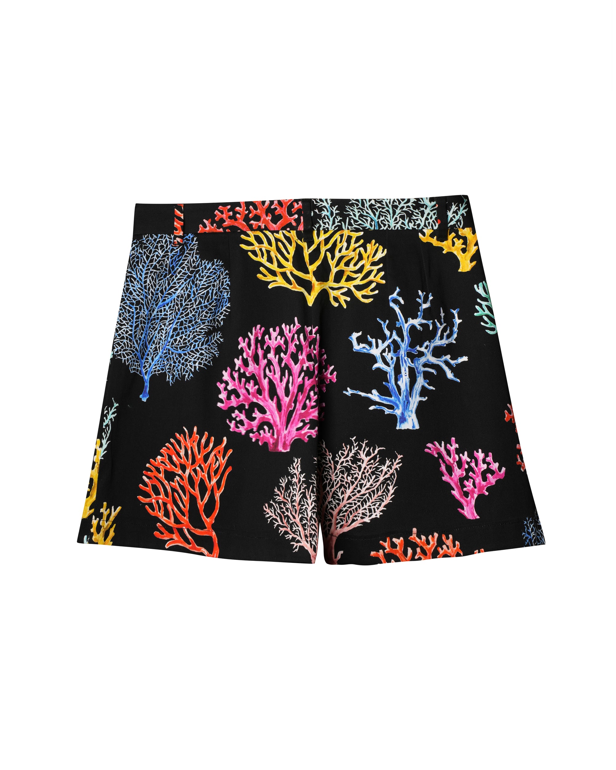 Dolce & Gabbana Black Cotton Poplin Printed Shorts