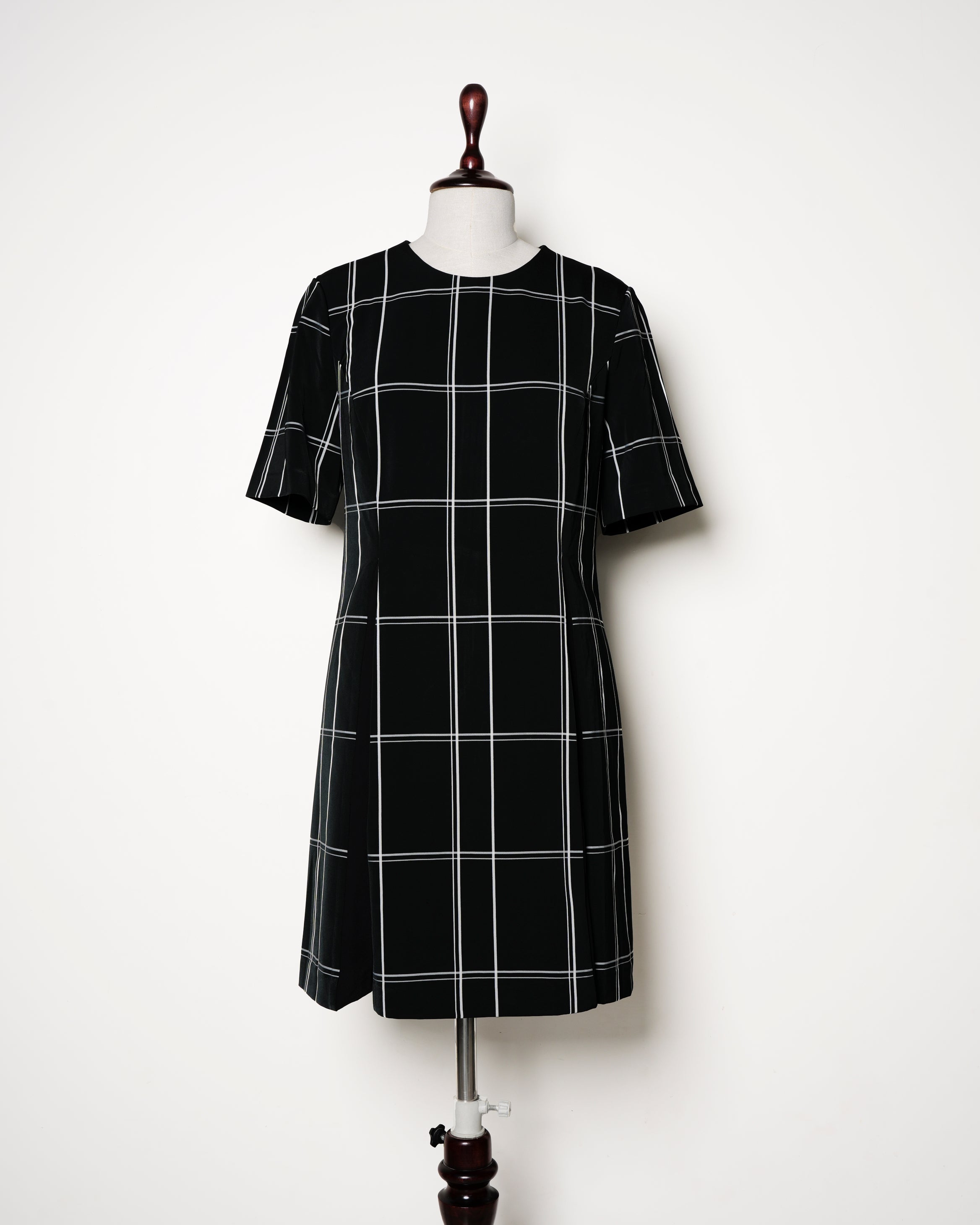 Ted Baker Black Astryd Check Mock Play-Suit Dress