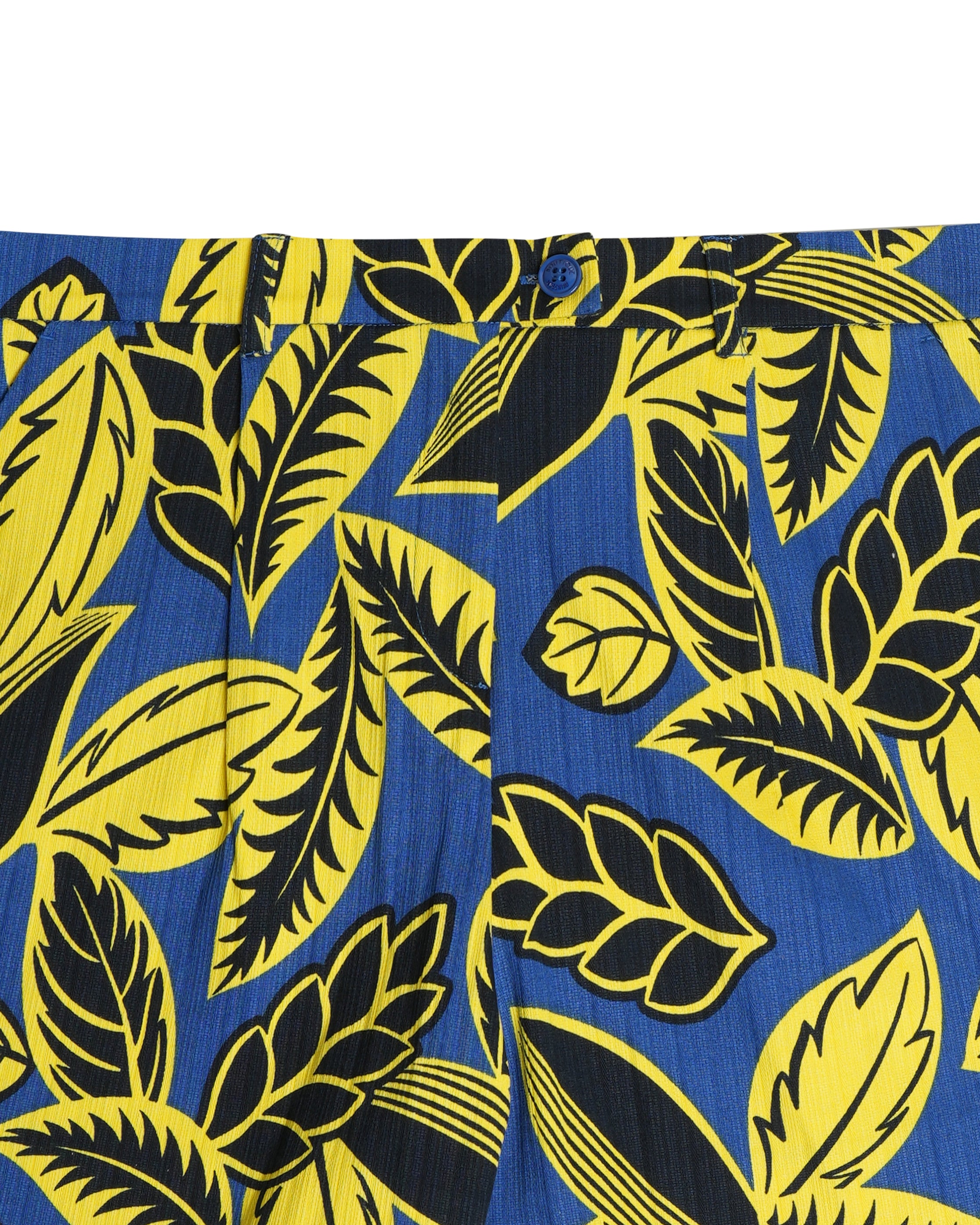 Boutique Moschino Floral Print Shorts Blue & Yellow