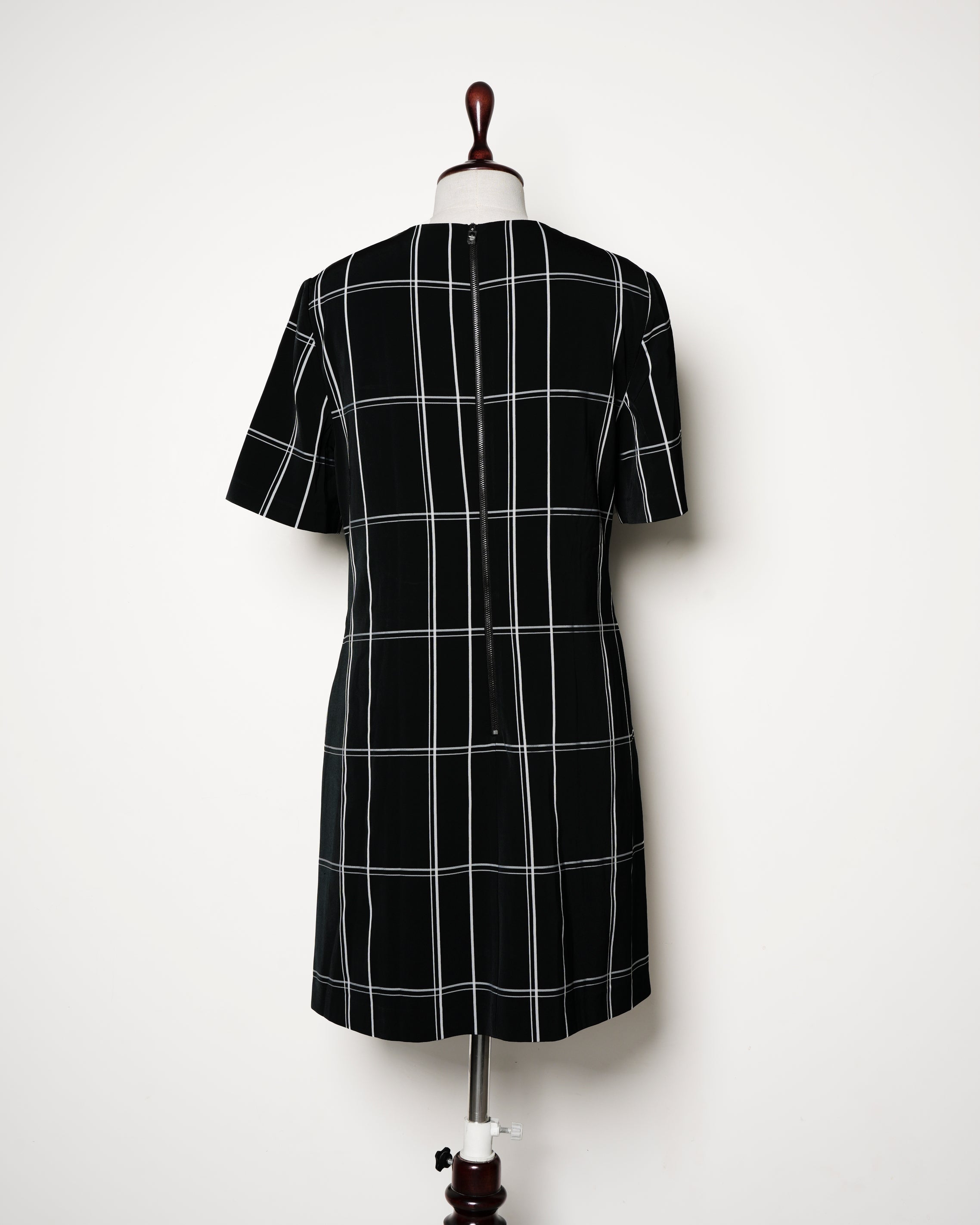 Ted Baker Black Astryd Check Mock Play-Suit Dress