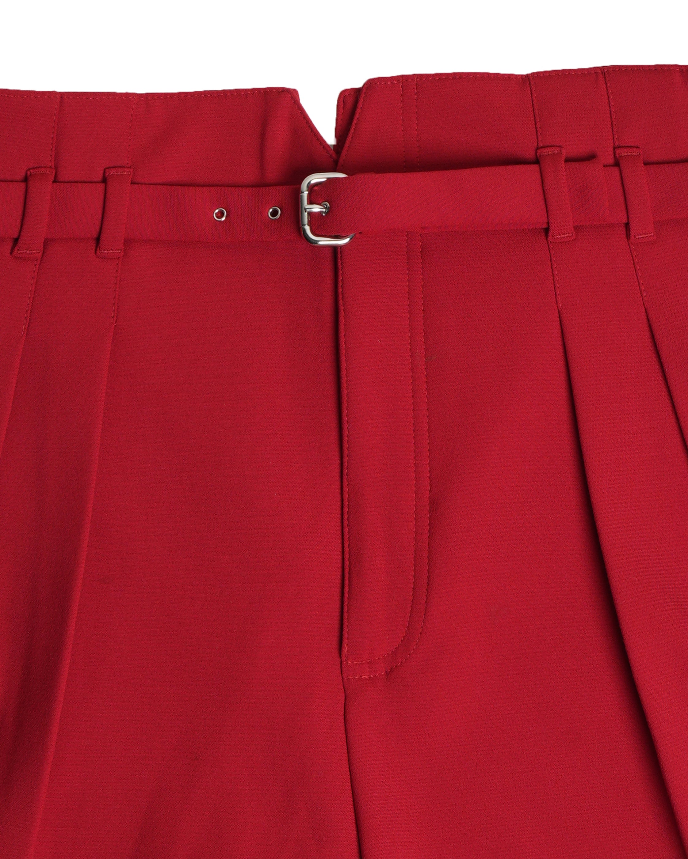 Red Valentino Garavani Pleated Toile Shorts