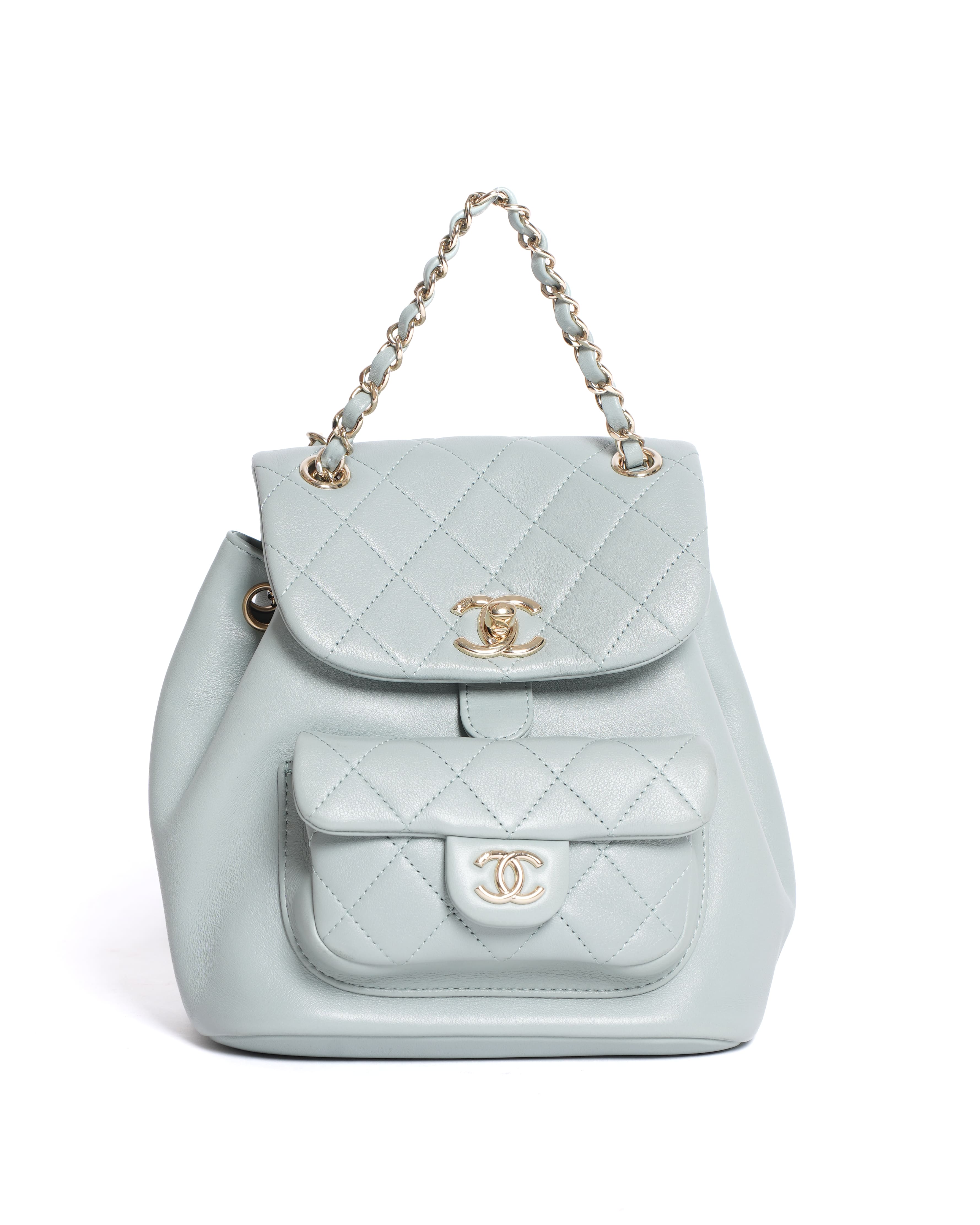 Chanel Small Duma Lambskin Backpack in Light Blue
