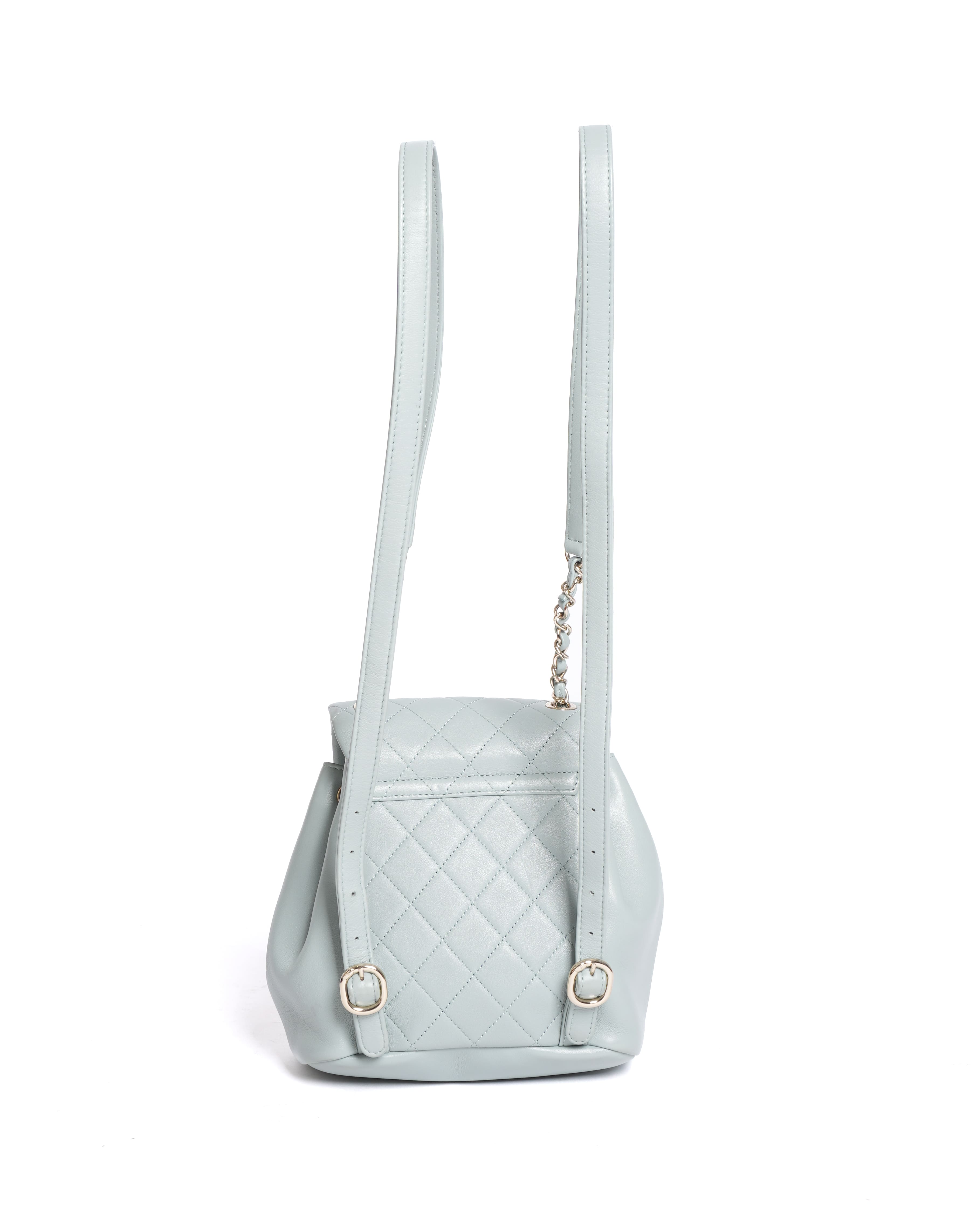 Chanel Small Duma Lambskin Backpack in Light Blue