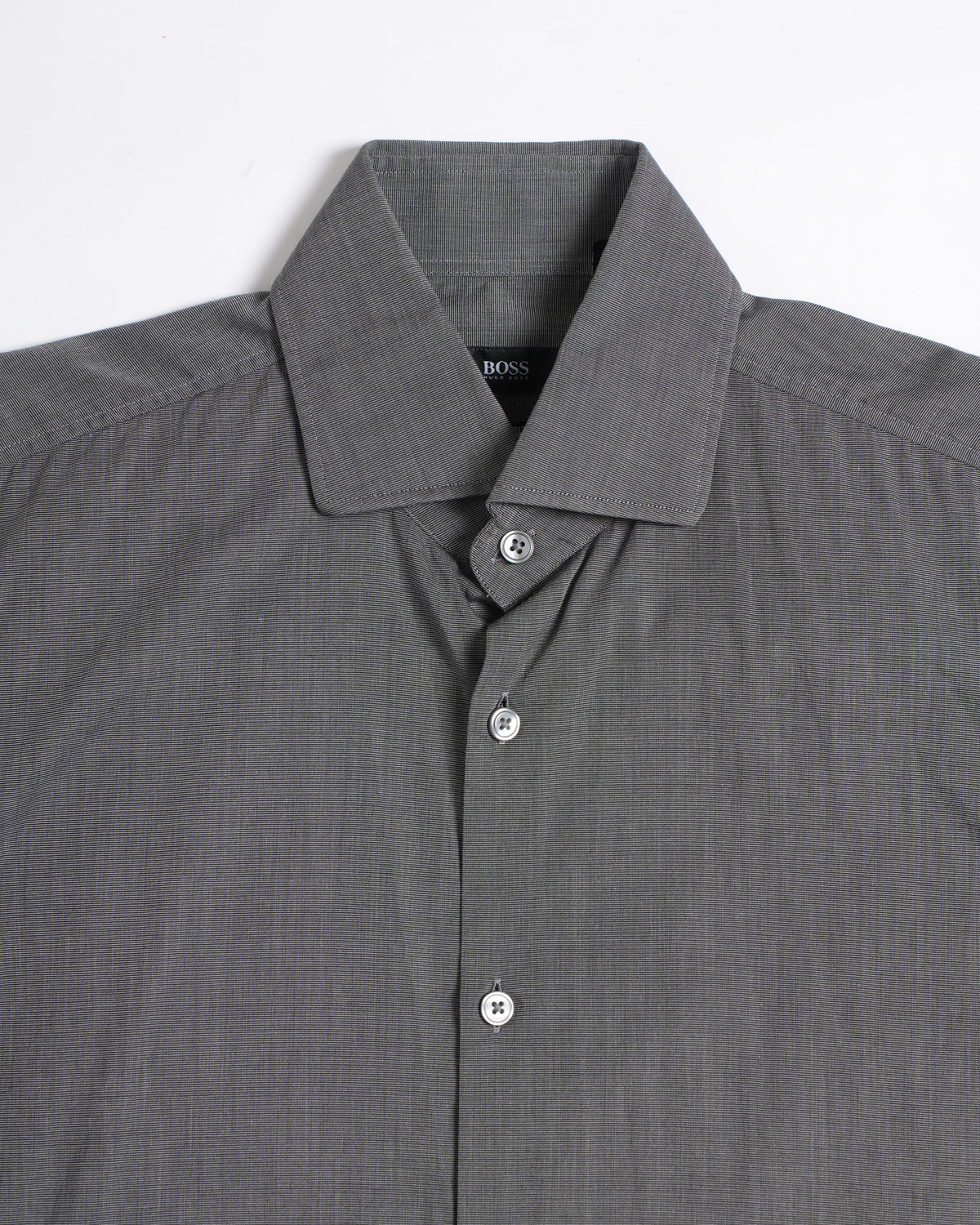 Boss Men's Button-Down Shirt in Dark Grey
