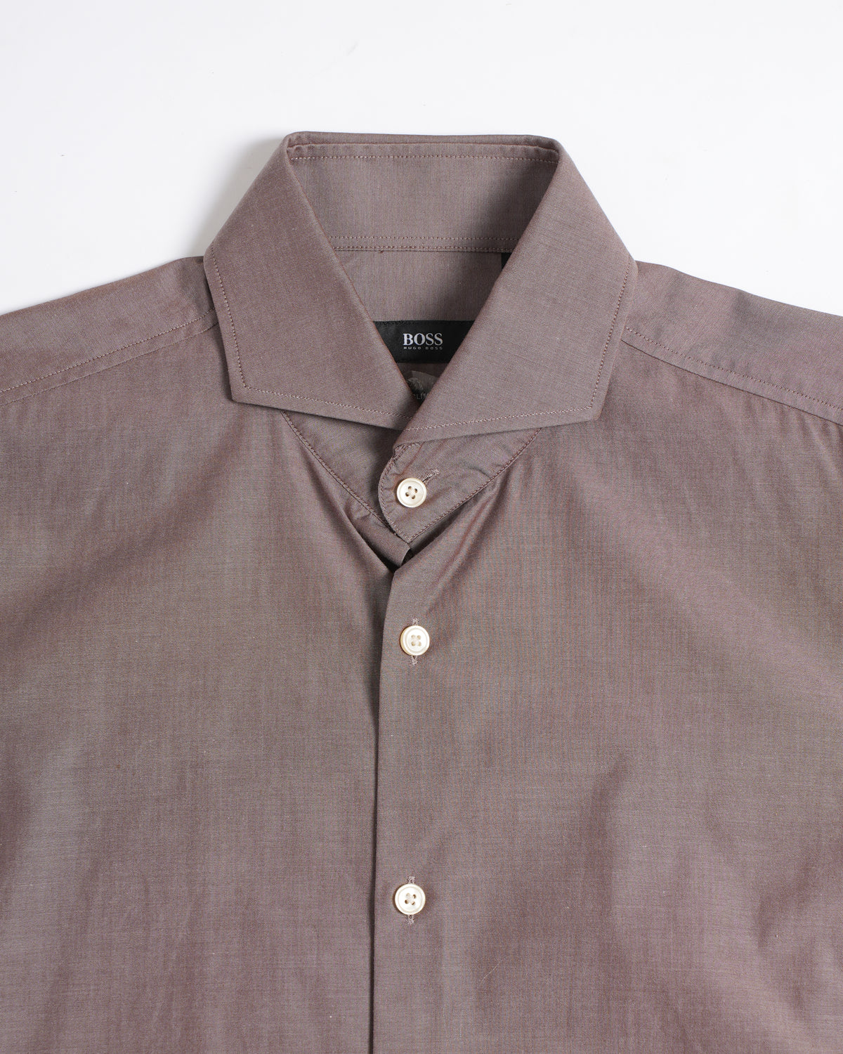 Boss Men's Button Down Shirt In Brown