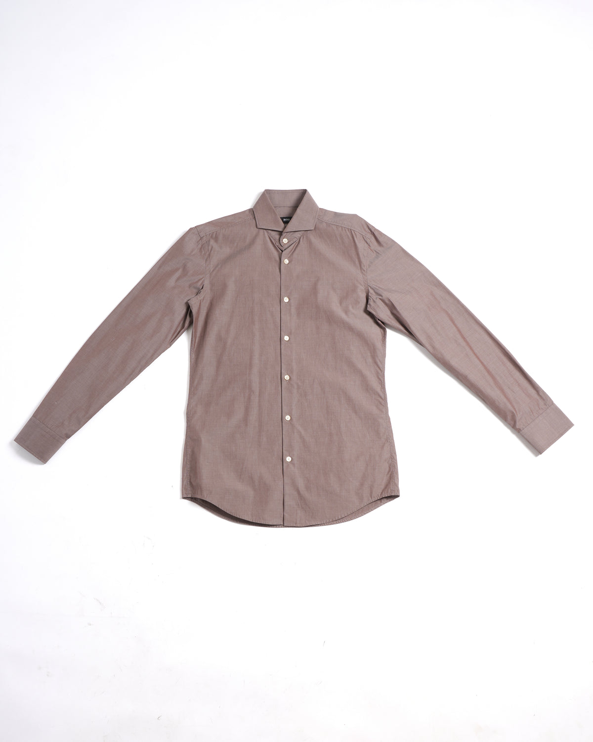 Boss Men's Button Down Shirt In Brown