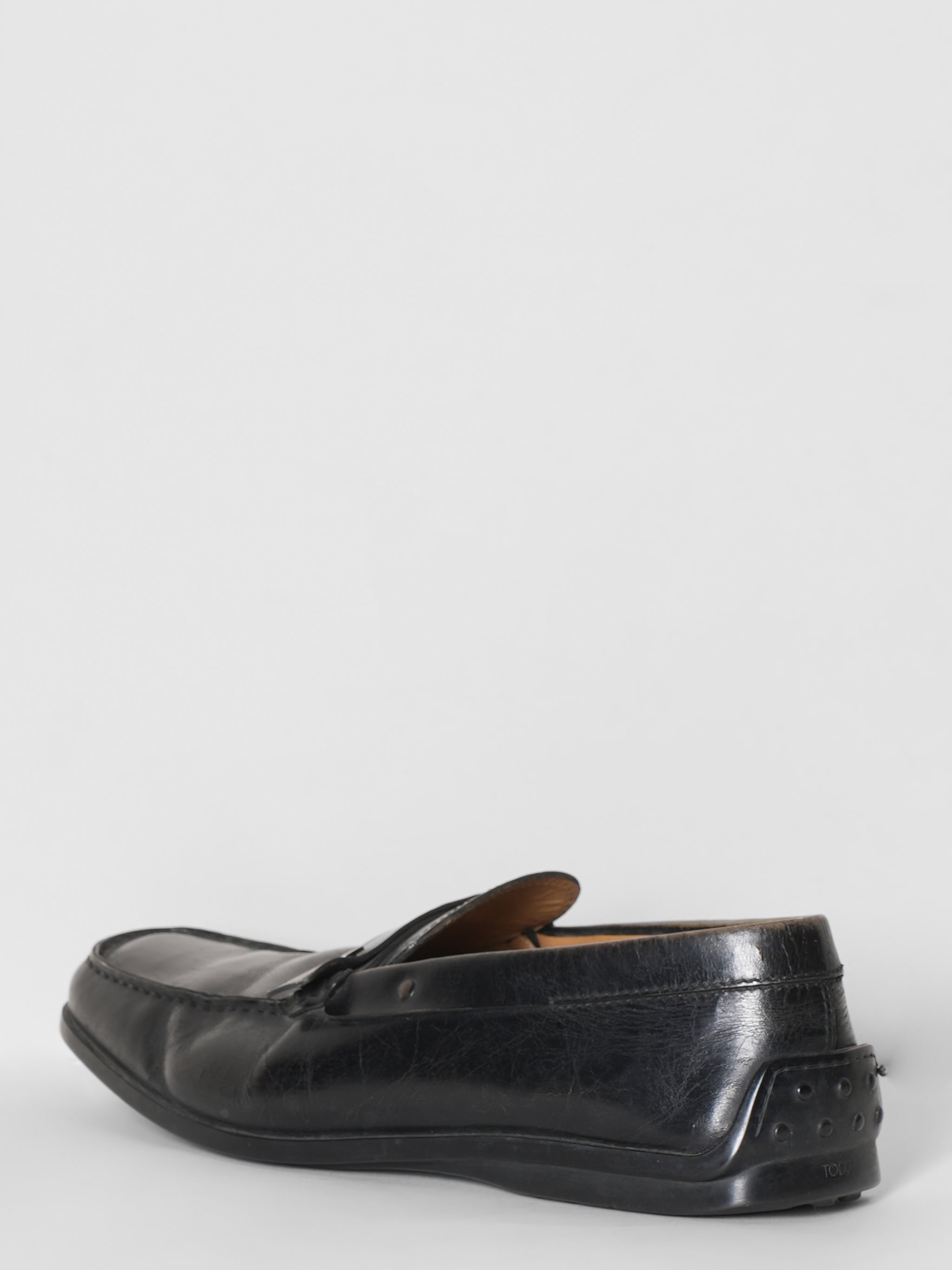 Tods Black Buckle Loafers