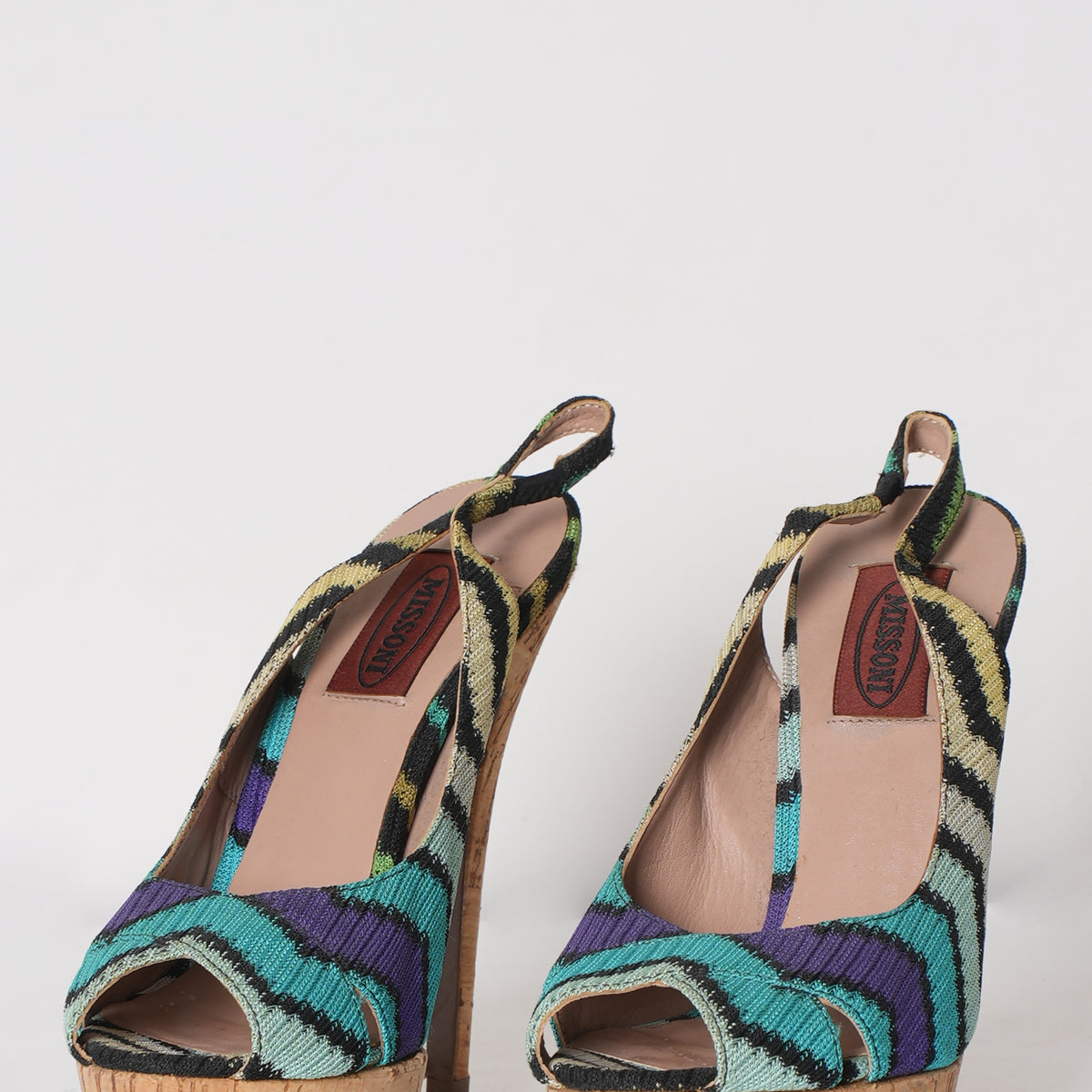 Missoni Slingback Peep Toe Pump Heels - Main Image