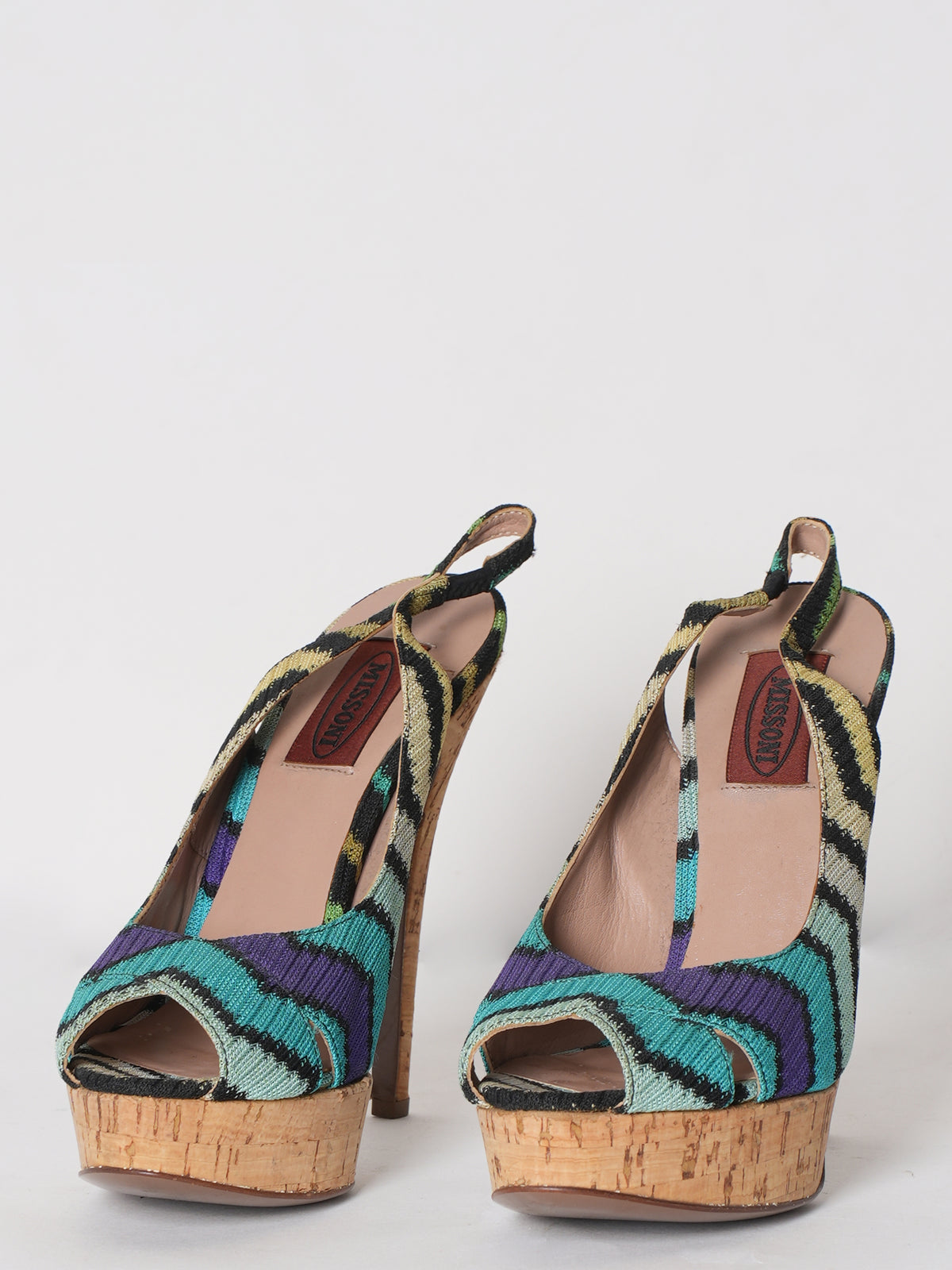 Missoni Slingback Peep Toe Pump Heels