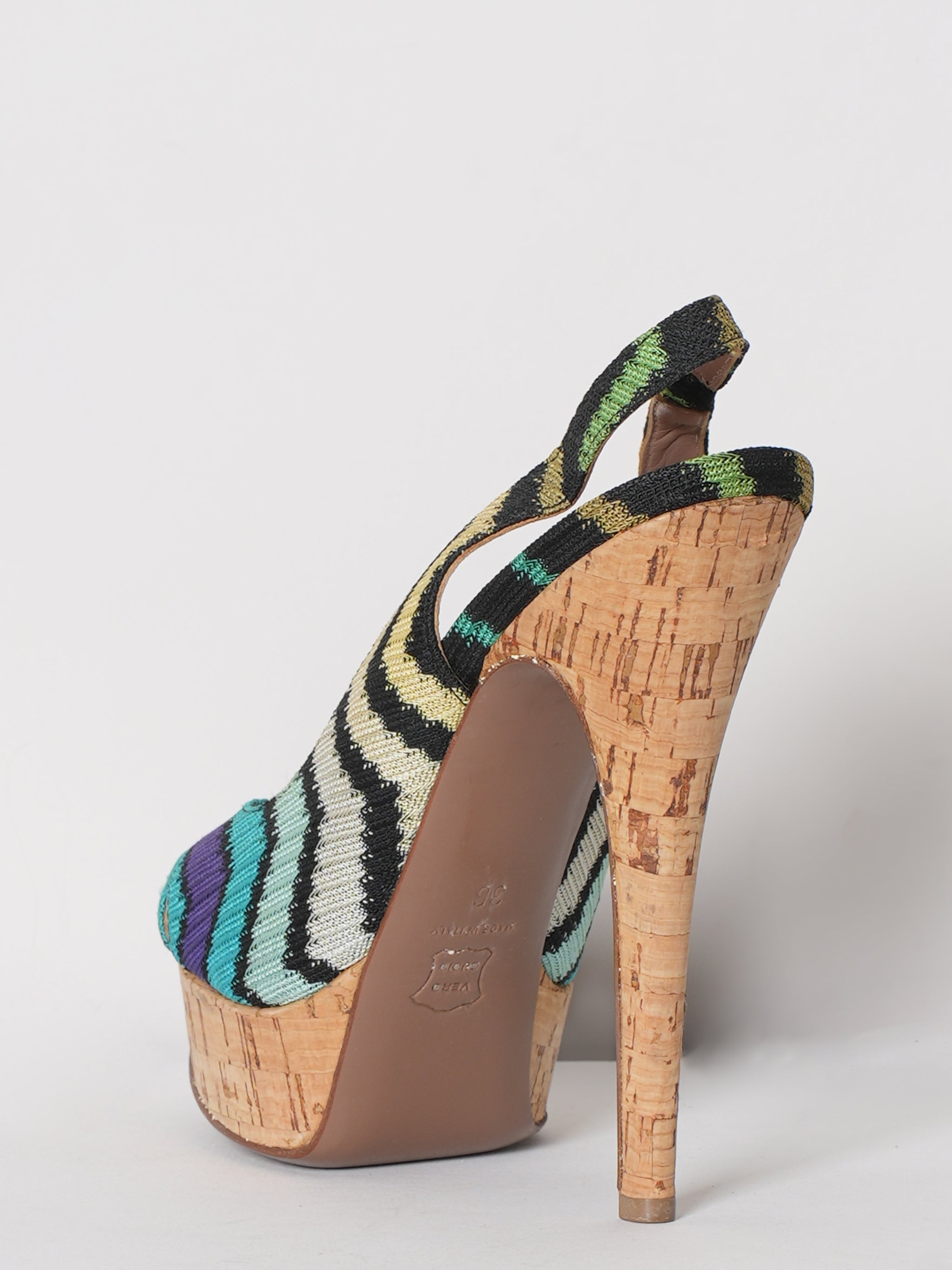 Missoni Slingback Peep Toe Pump Heels