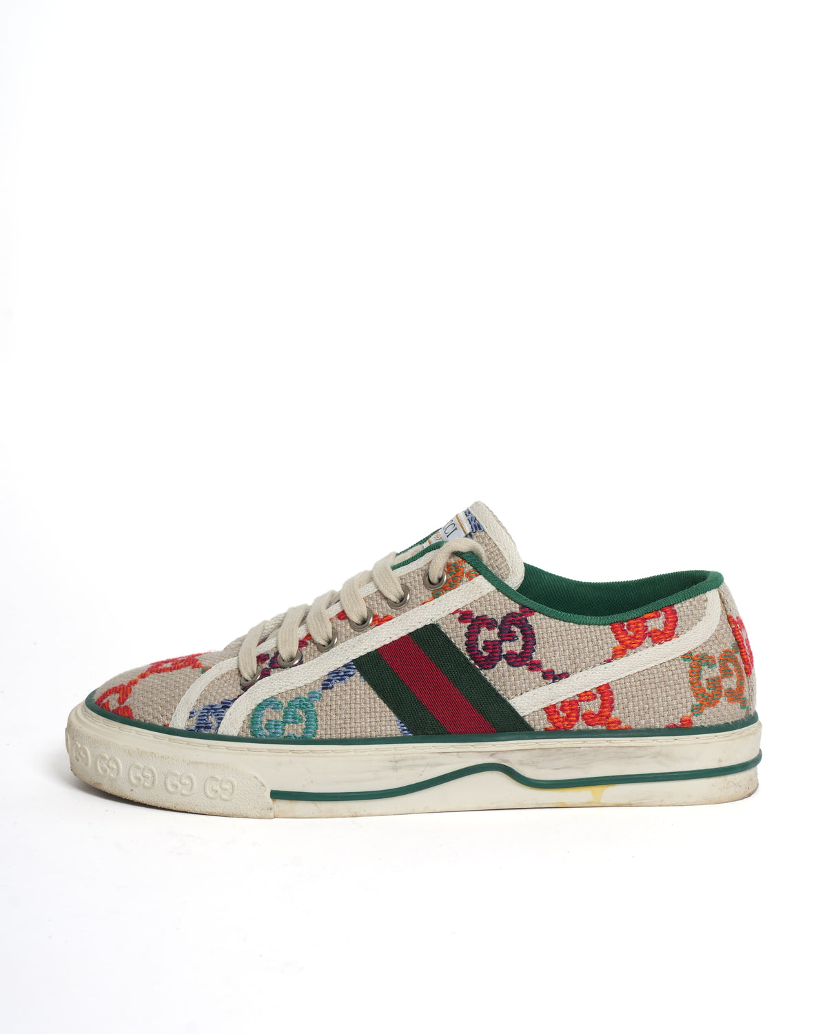Gucci Multicolor Embroidered GG Canvas Tennis 1977 Sneakers
