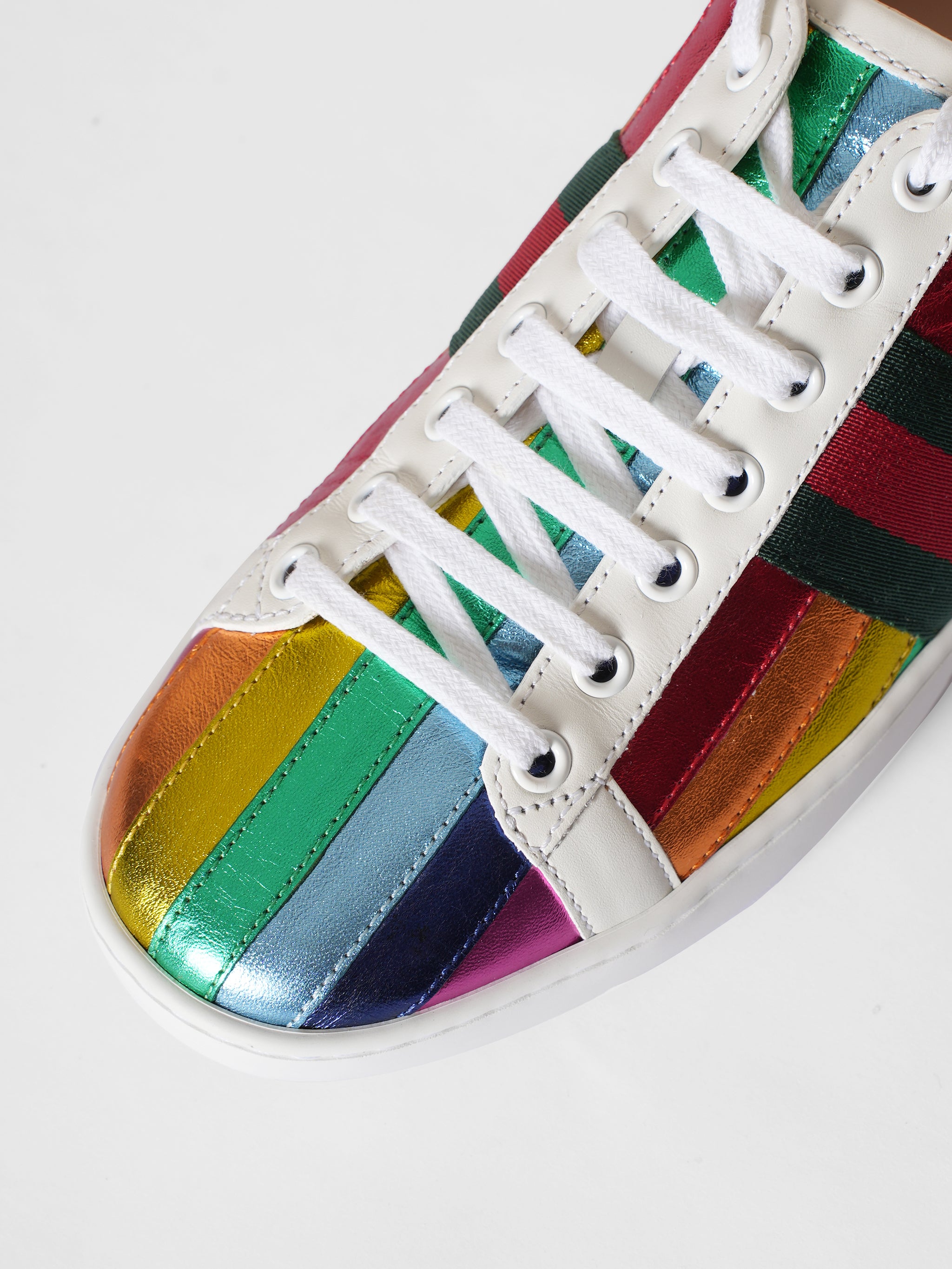 New Gucci Ace Women Metallic Sneakers