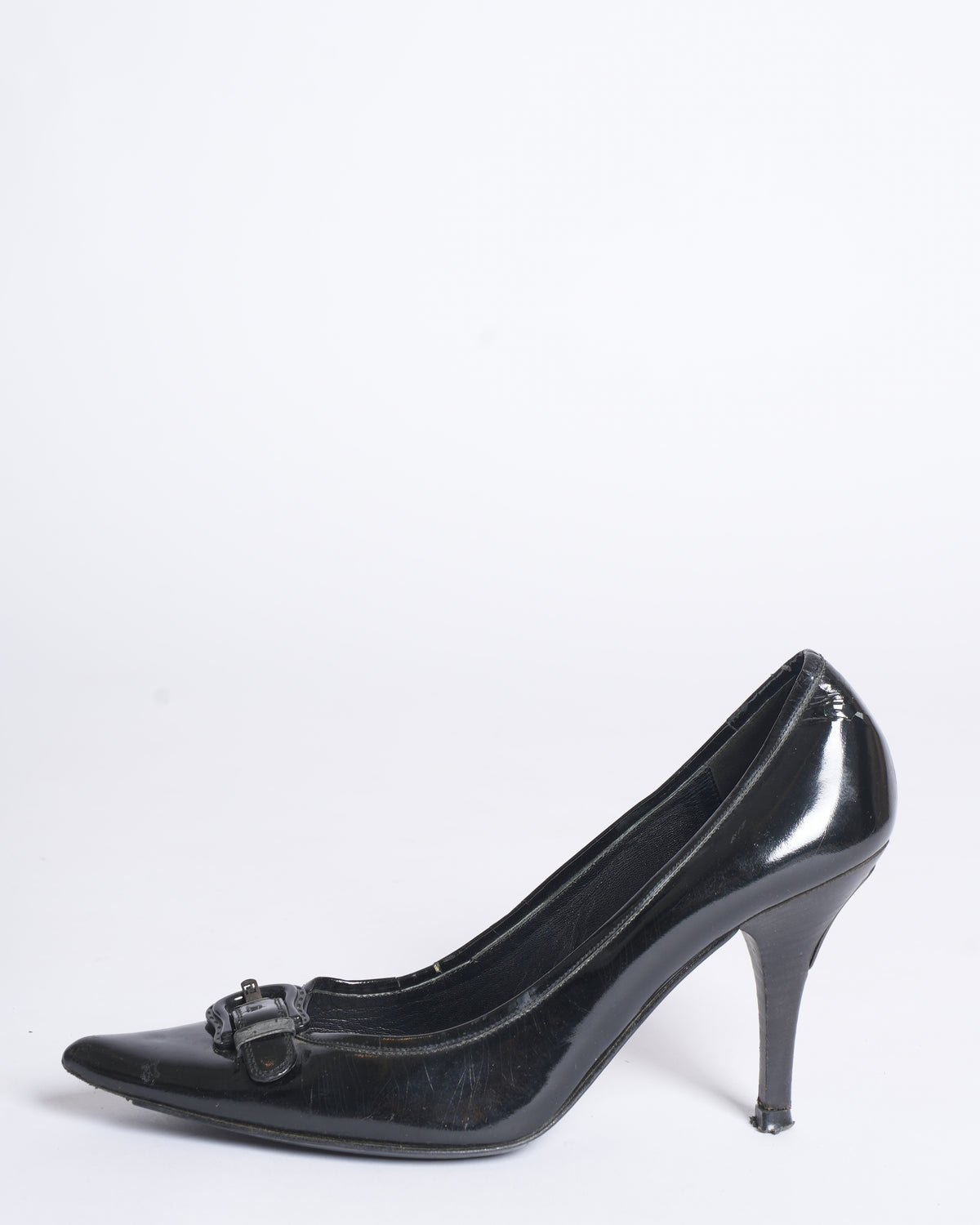 Fendi Decollete Vernice Black Patent Heels