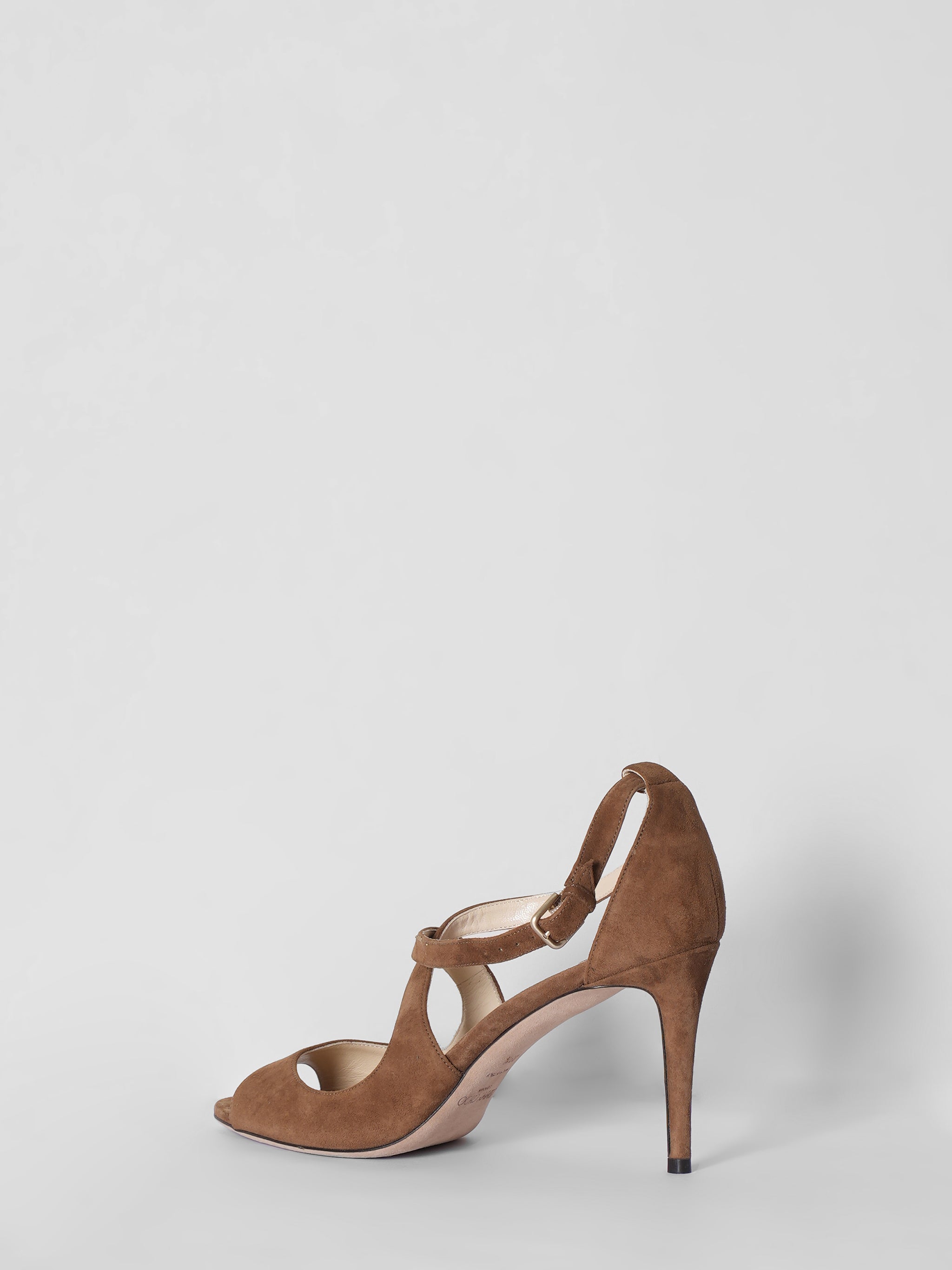 Jimmy Choo Emily 100 Brown Suede Heels