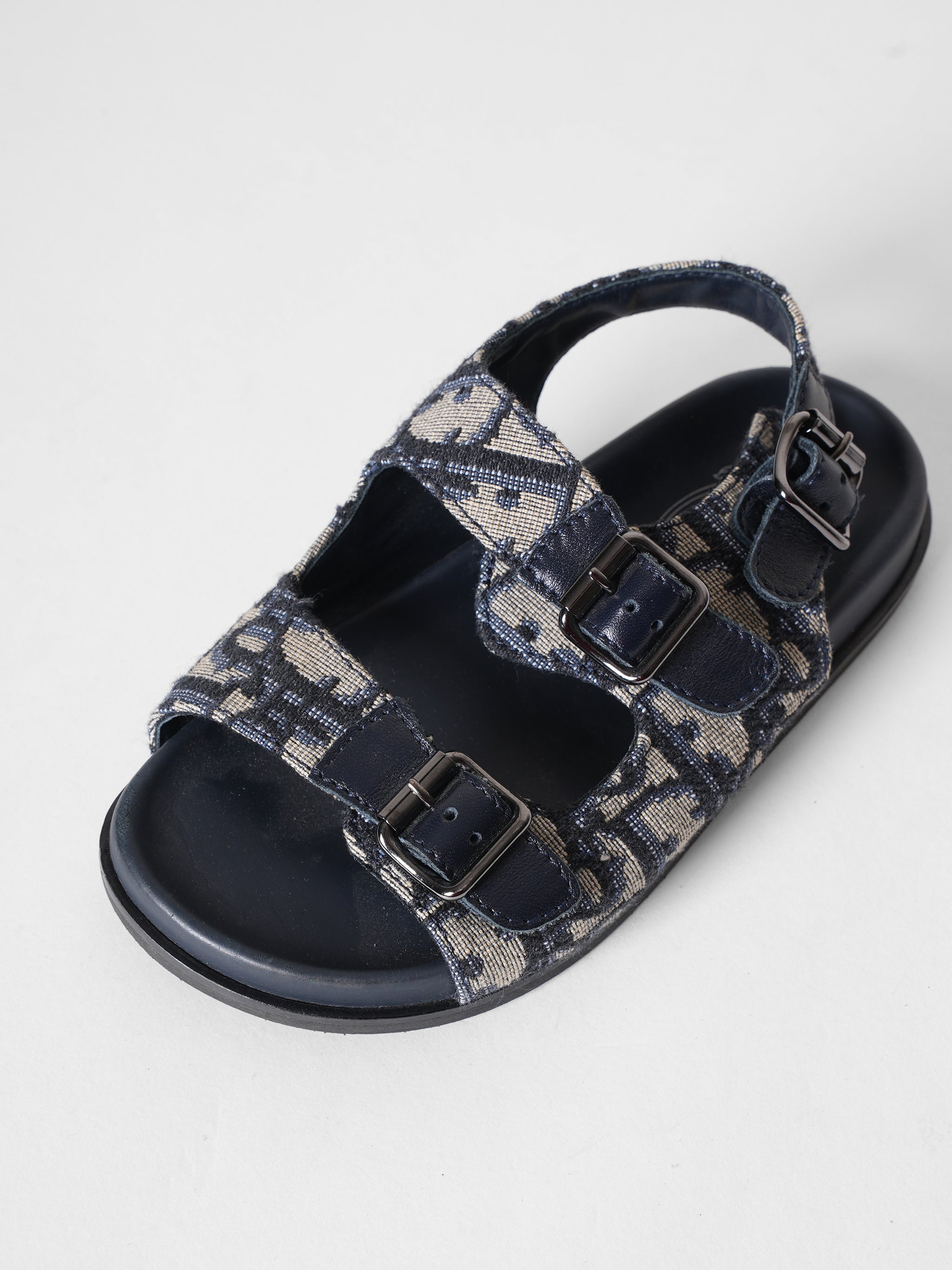 Baby Dior Sandal Blue Calfskin blique