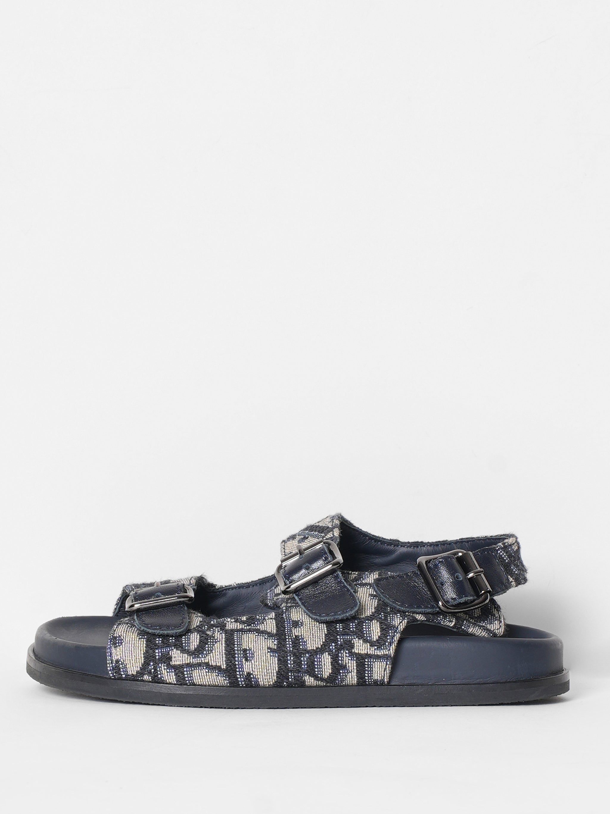 Baby Dior Sandal Blue Calfskin blique