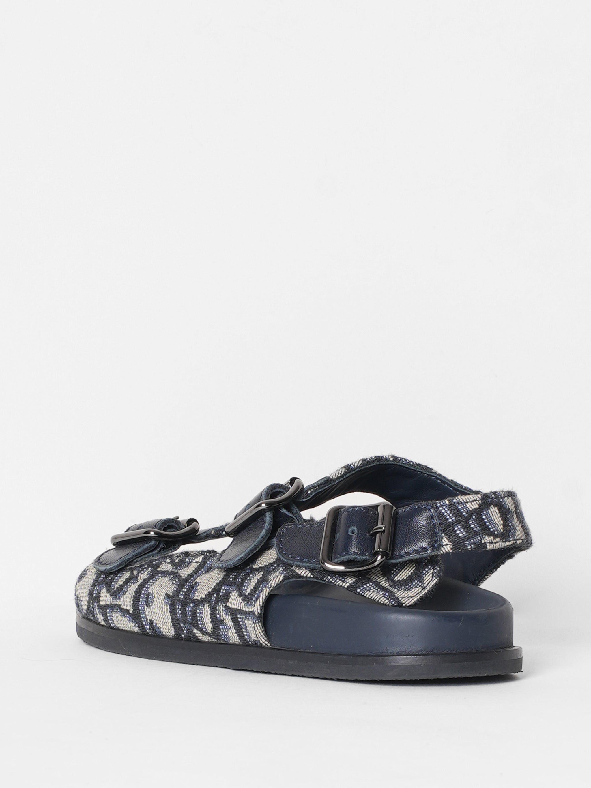 Baby Dior Sandal Blue Calfskin blique