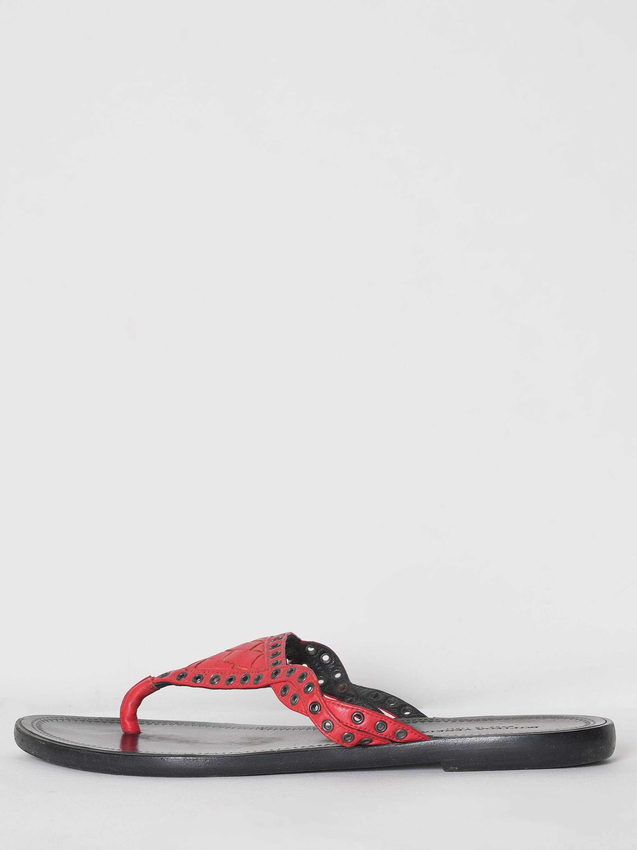 Bottega Veneta Red Nappa Flats