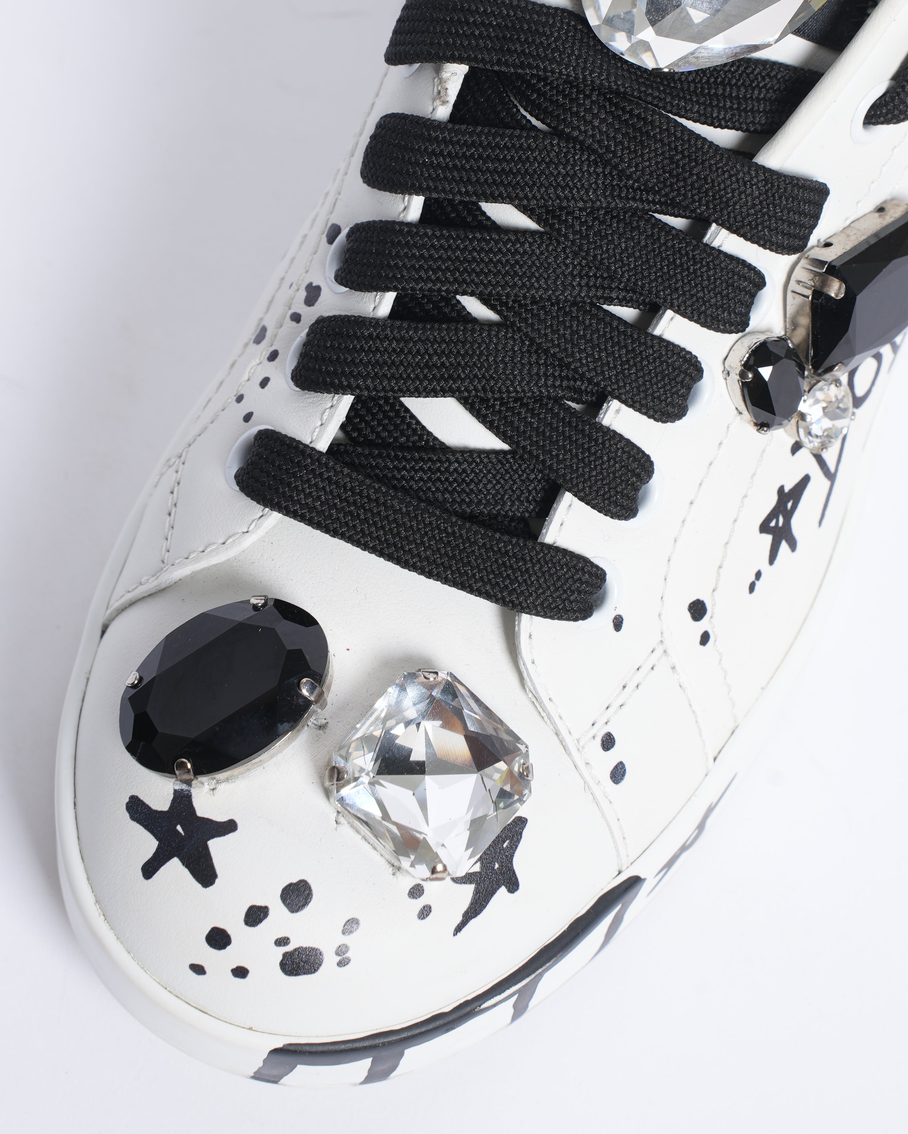 Dolce & Gabbana Portofino Sneakers WIth Applied Stones