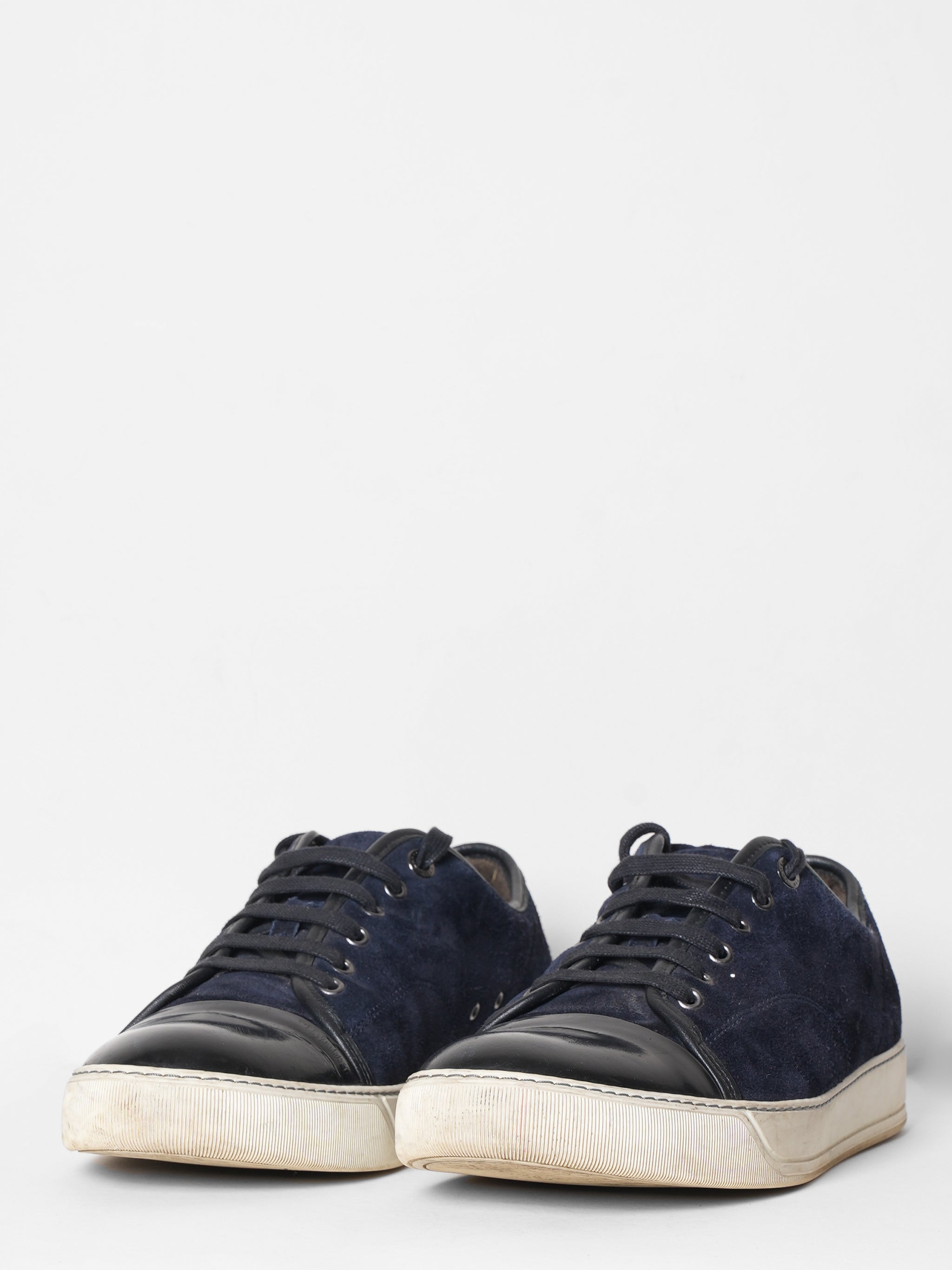 Lanvin Suede Lace Up Sneakers