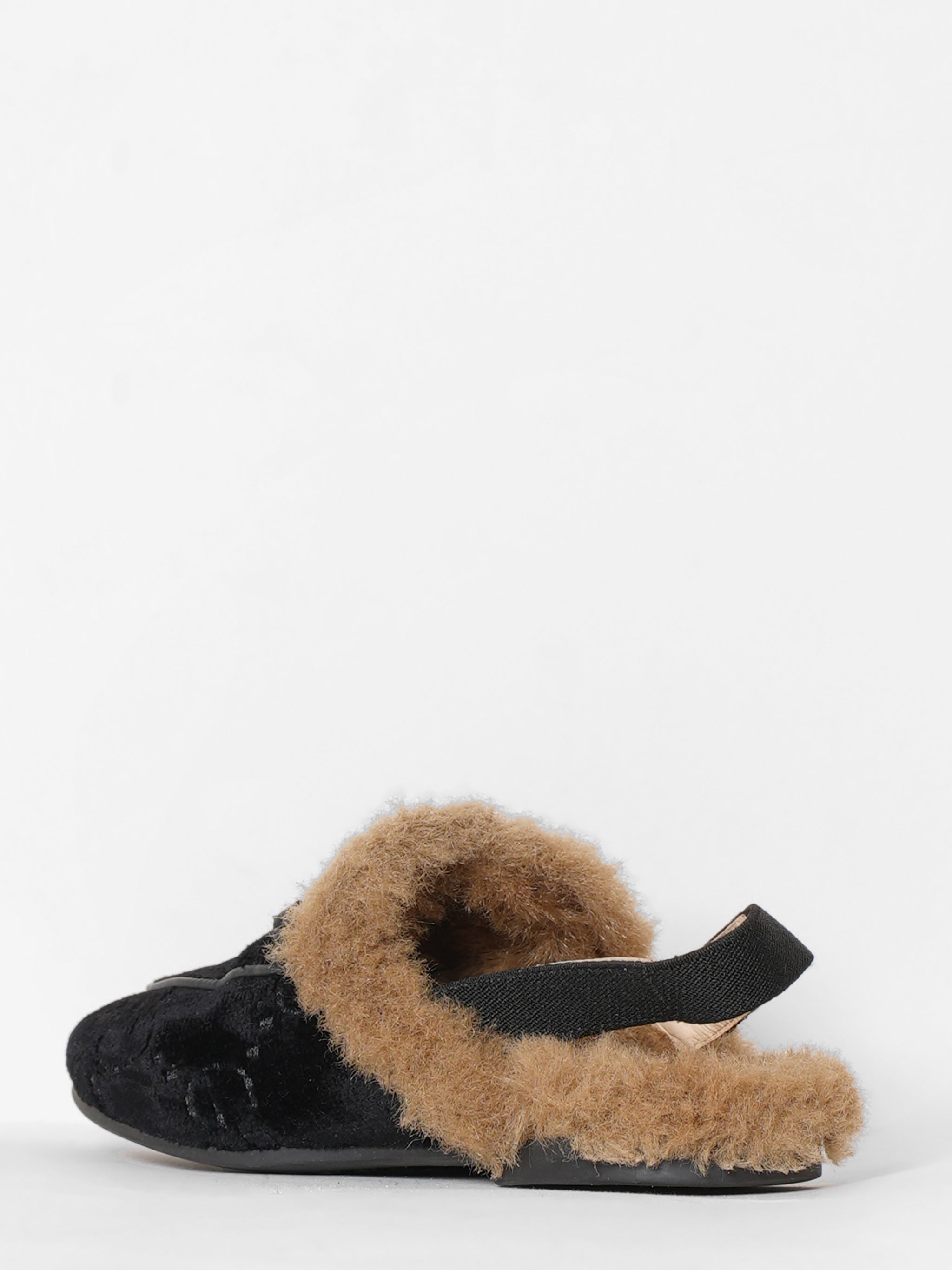 Vintage Gucci Black Suede Slippers