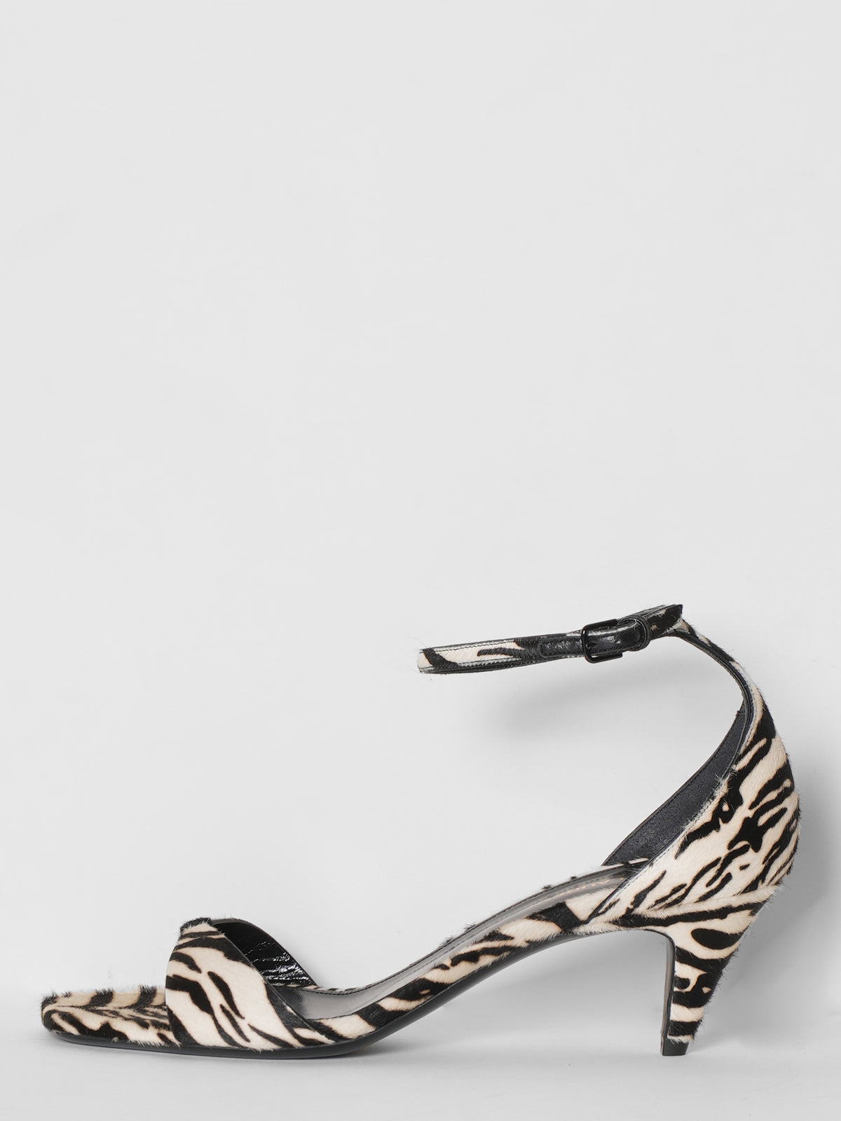 New Saint Laurent Zebra Hair Cone Heels