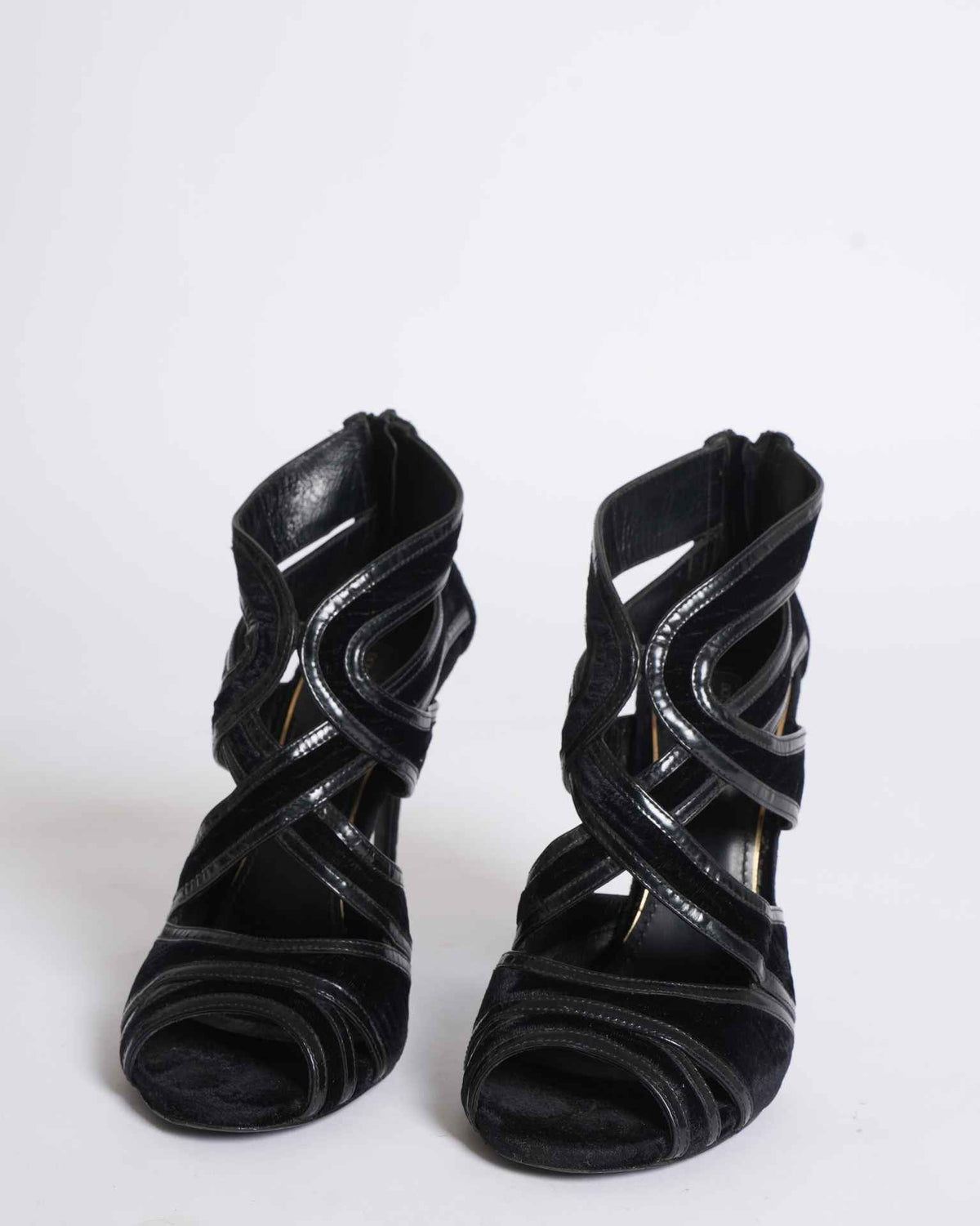 Dolce & Gabbana Velvet Cut-Out Sandals
