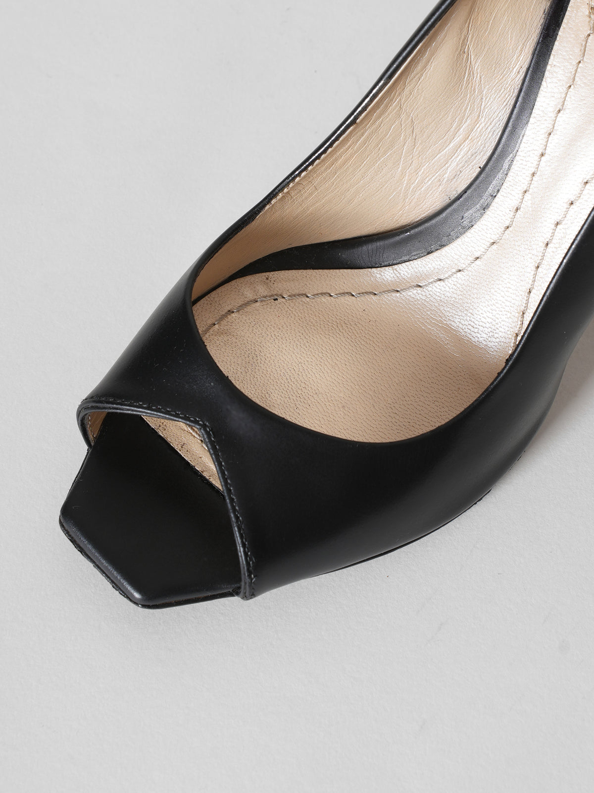 Dior Leather Peep Toe Pumps