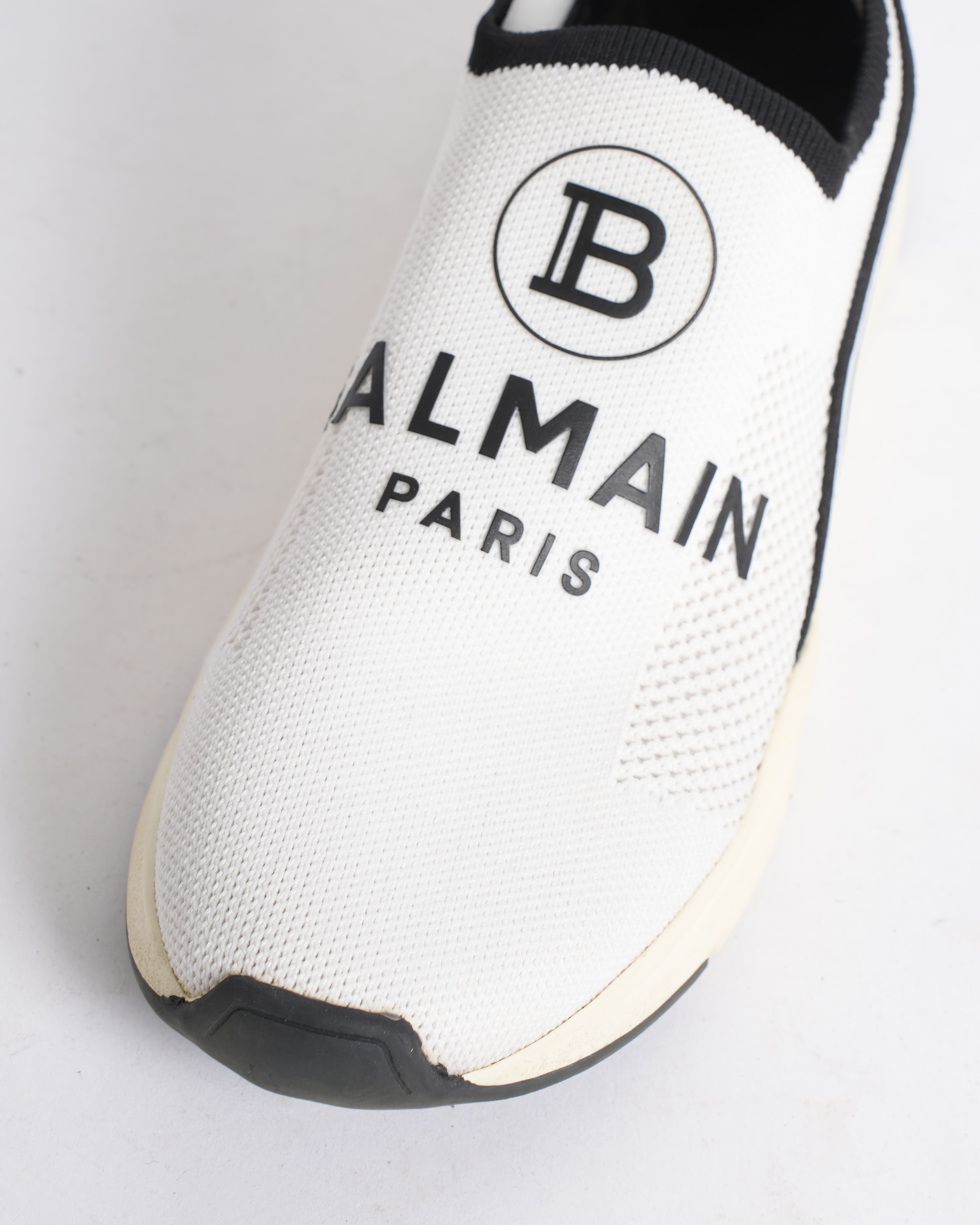 Balmain Logo Design Slip-On Low-Cut Women's Sneaker Flat Shoes