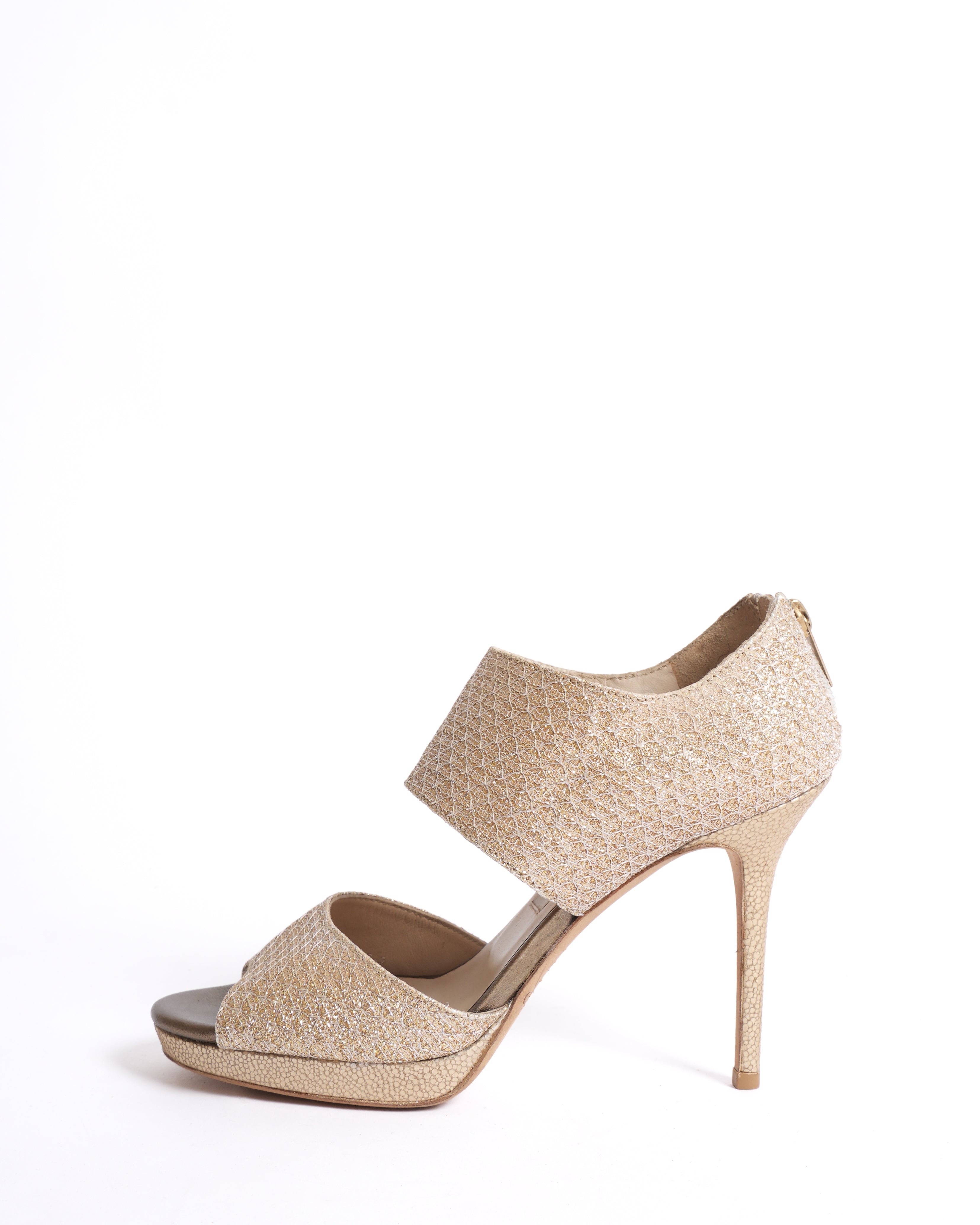 Jimmy choo private cuff glitter heels