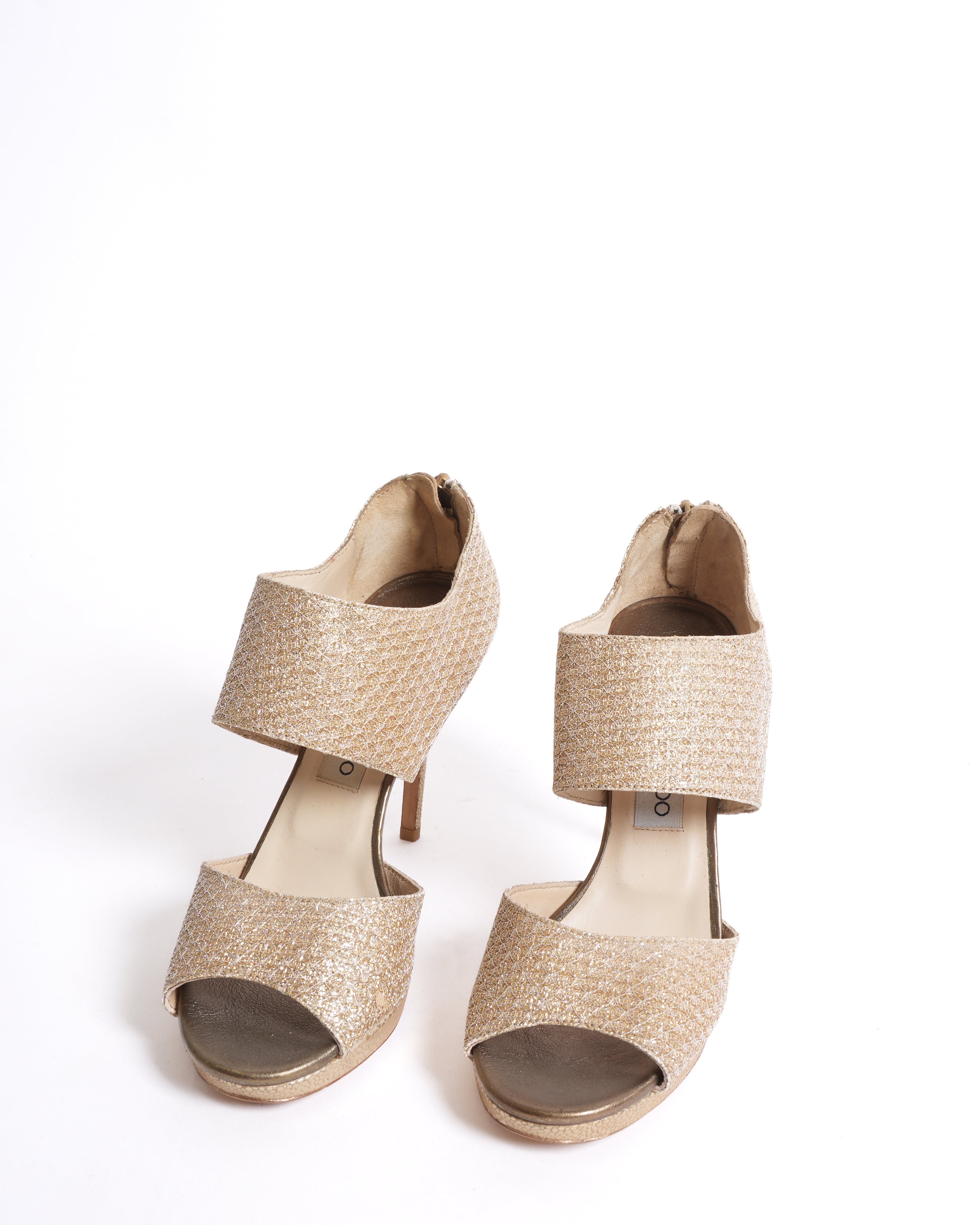 Jimmy choo private cuff glitter heels
