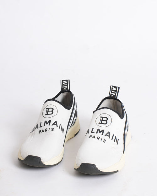 Balmain Logo Design Slip-On Low-Cut Women's Sneaker Flat Shoes