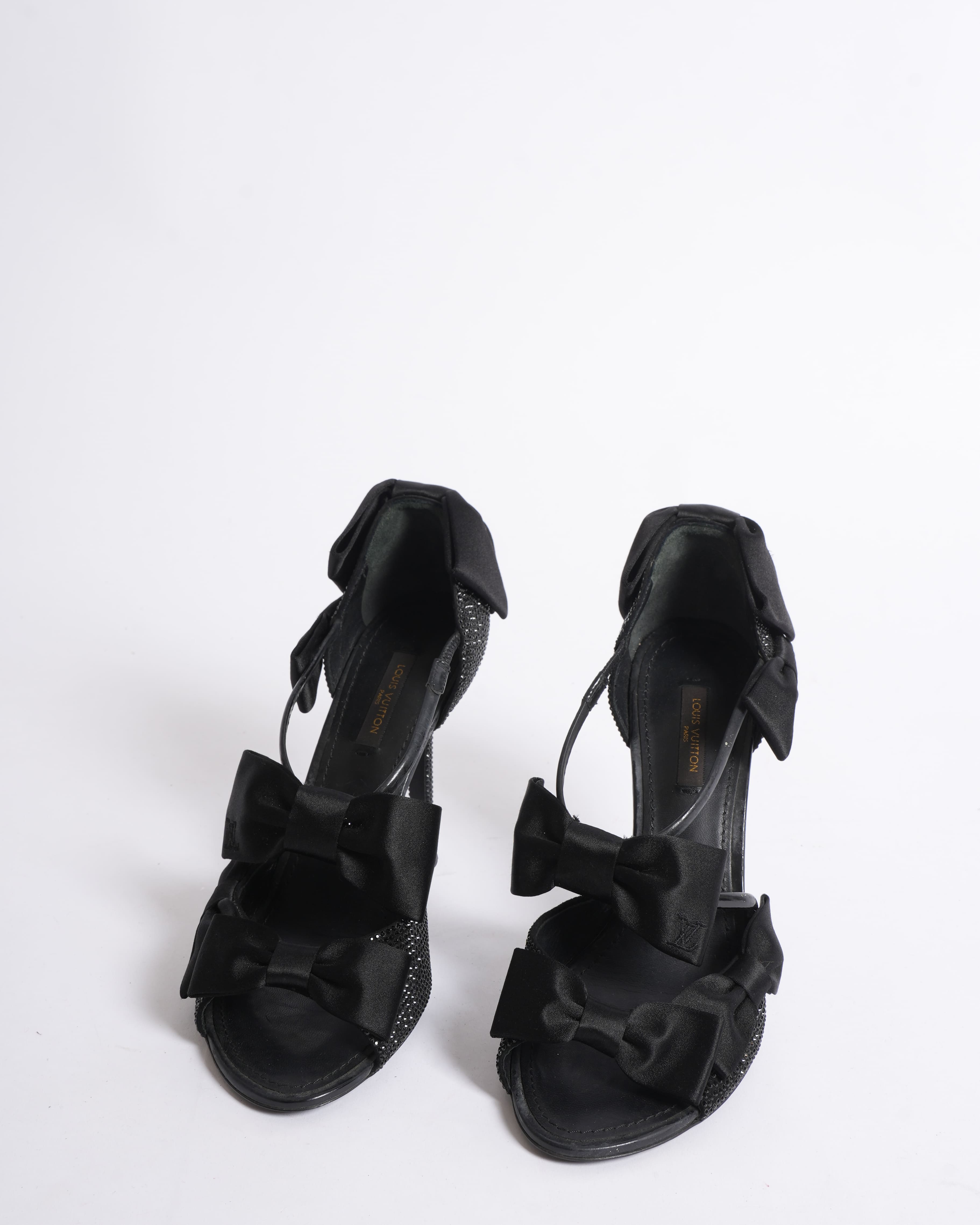 Louis Vuitton double satin bow heels