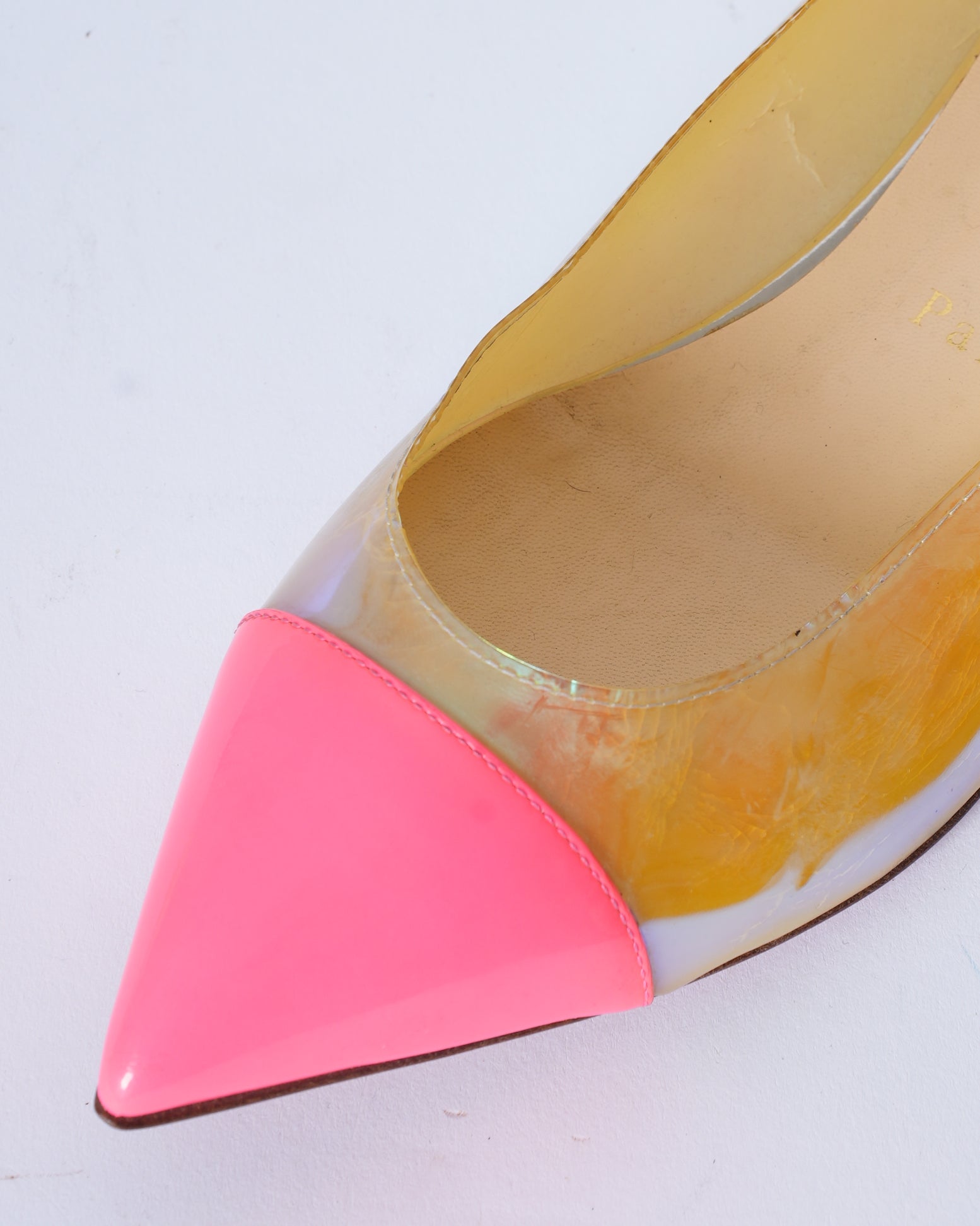 Christian Louboutin Multicolour Patent Leather & PVC Riviera Flats