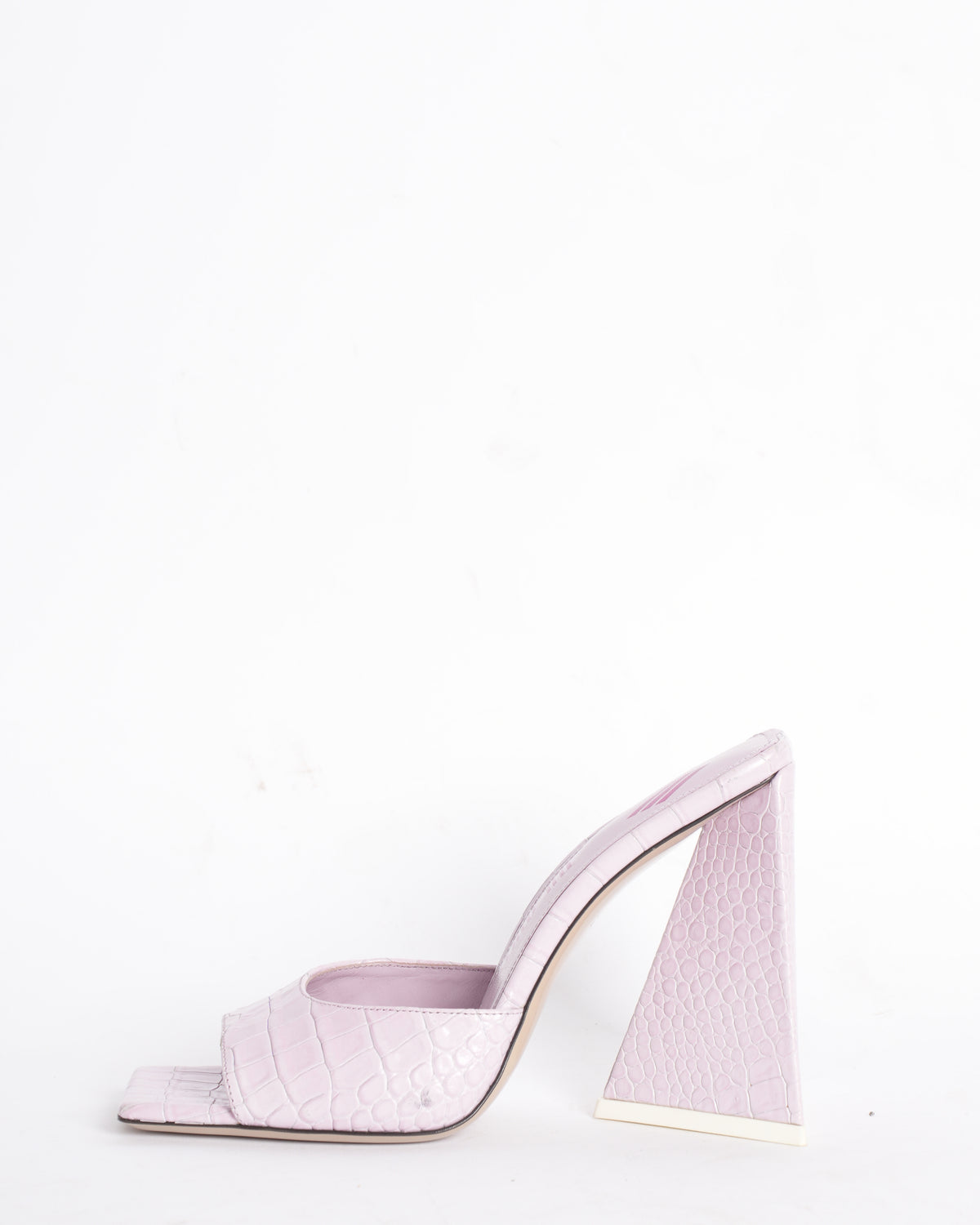 New The Attico Devon  Reptilian Pattern Chunky Heeled Sandals