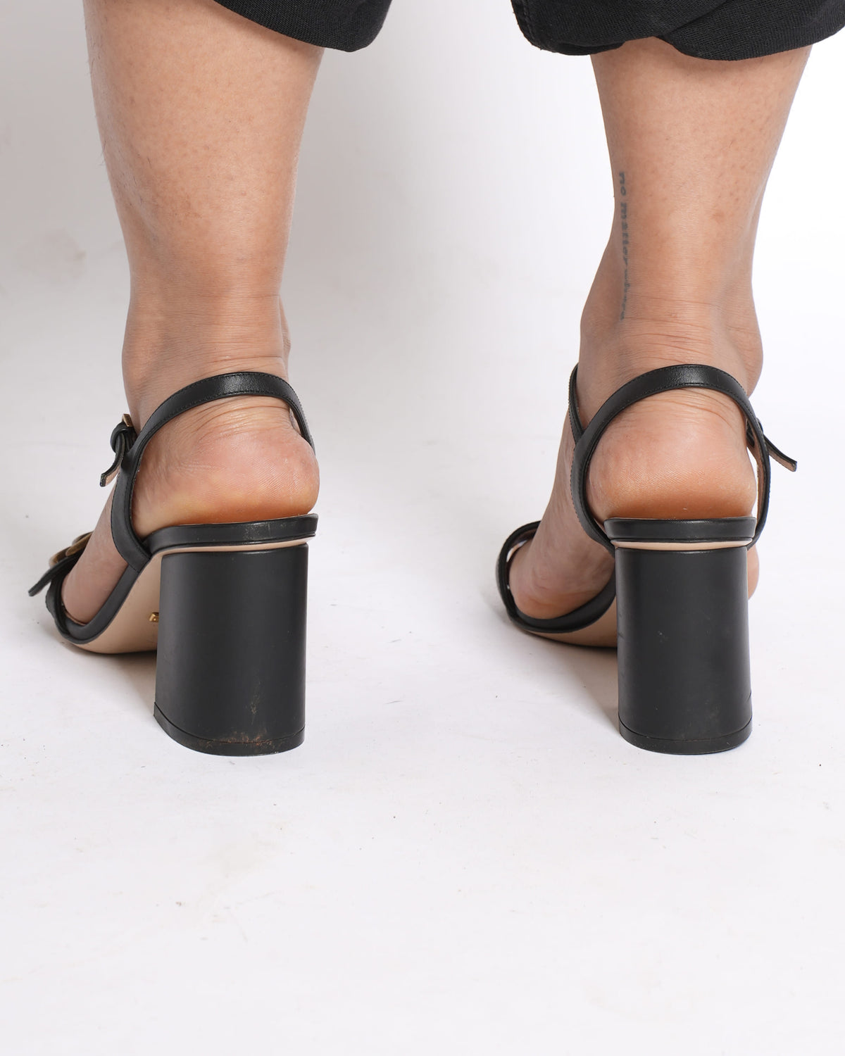 Gucci Ankle Strap Sandals In Black