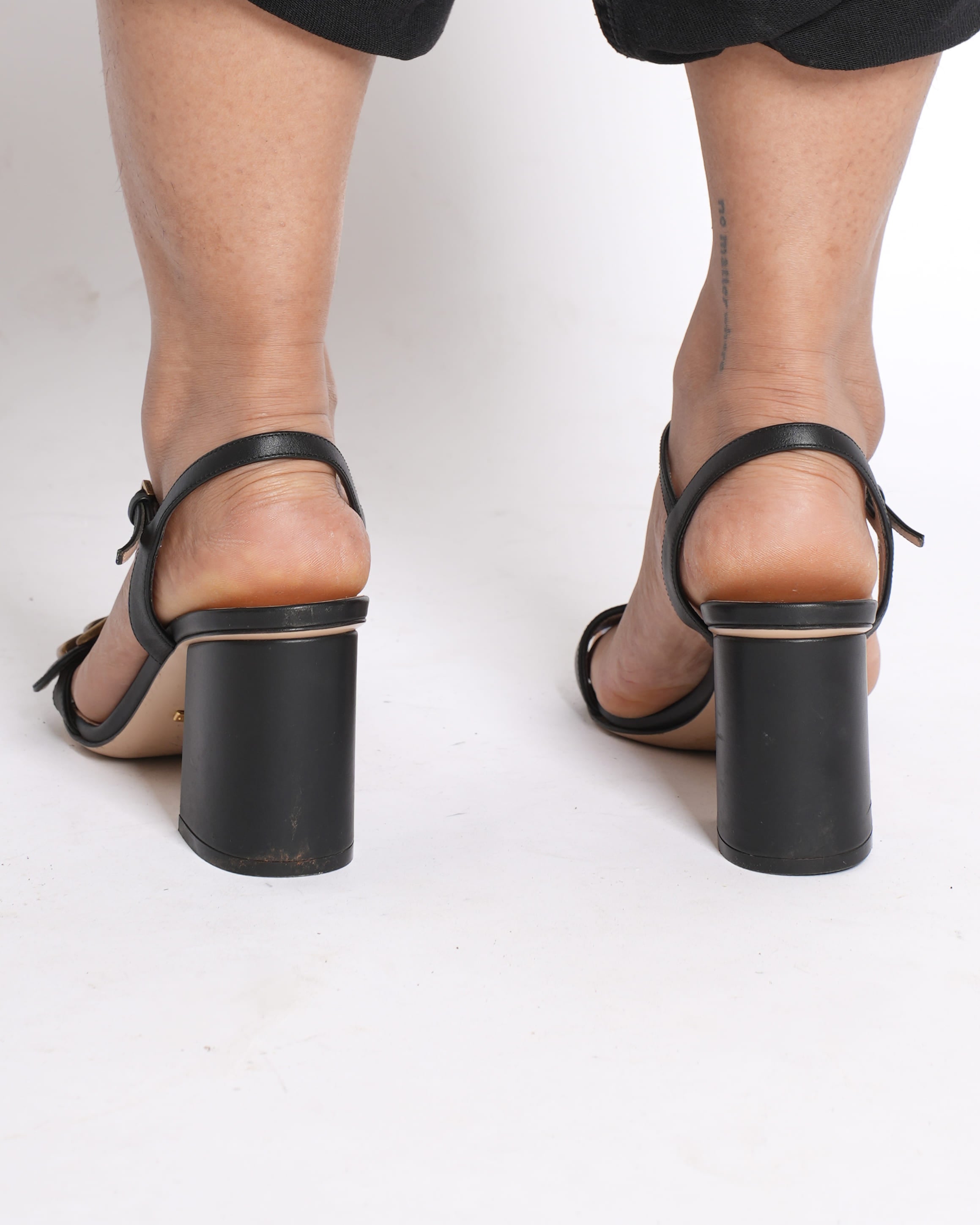 Gucci Ankle Strap Sandals In Black