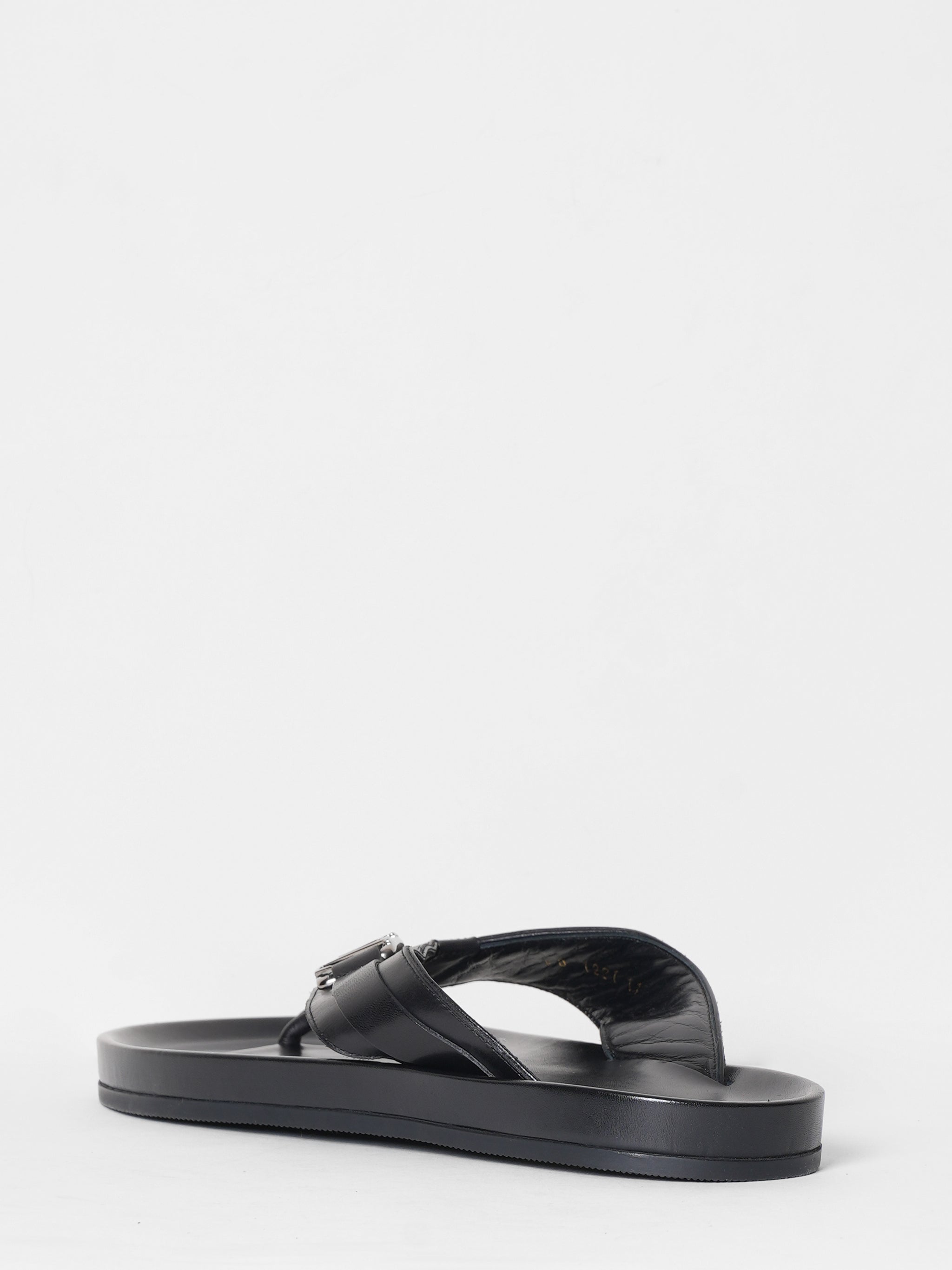 New Louis Vuitton Mirabeau Black Flip Flops