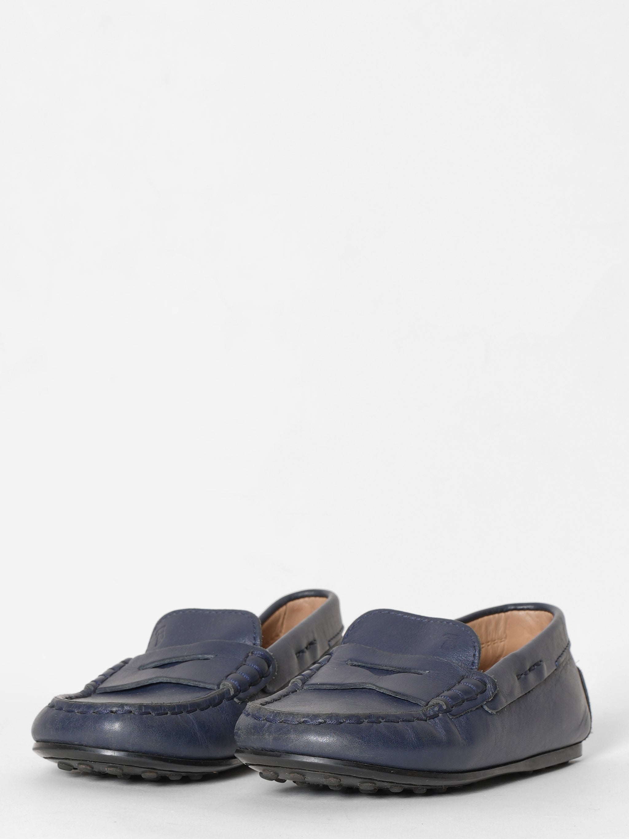 Junior Tod's Navy Blue Loafers