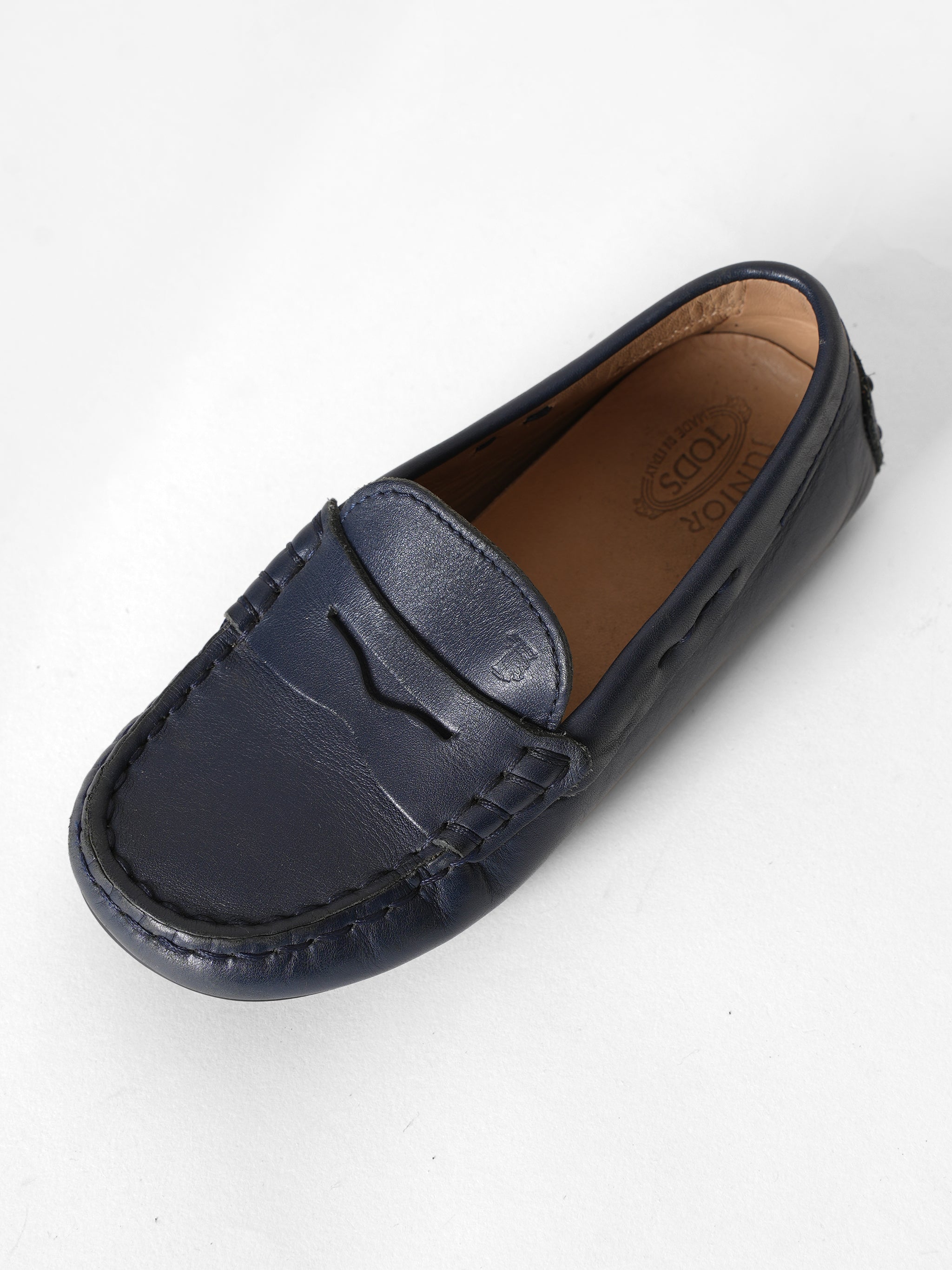 Junior Tod's Navy Blue Loafers