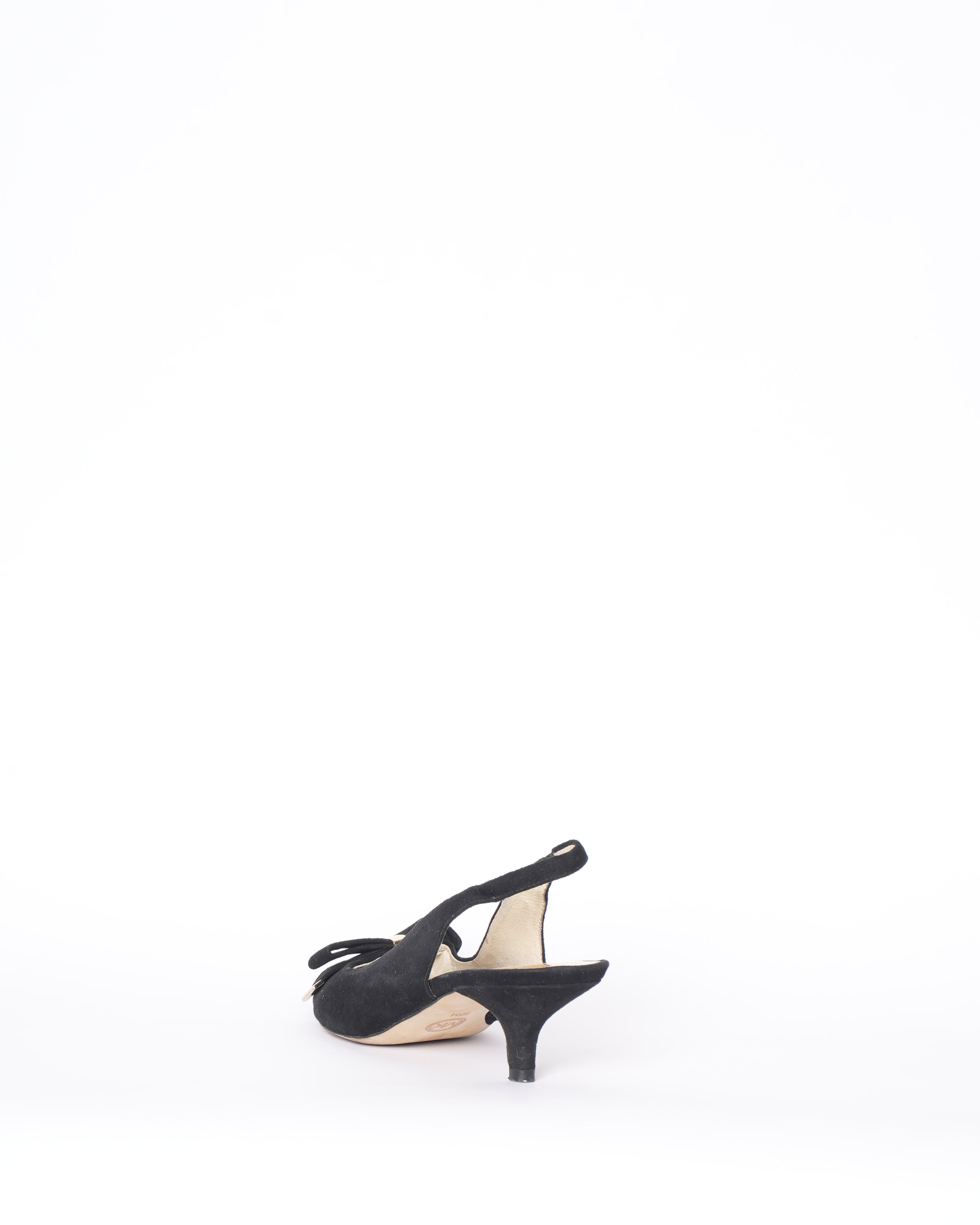 Michael Kors Slingback Black & Gold Bow Pump Heels