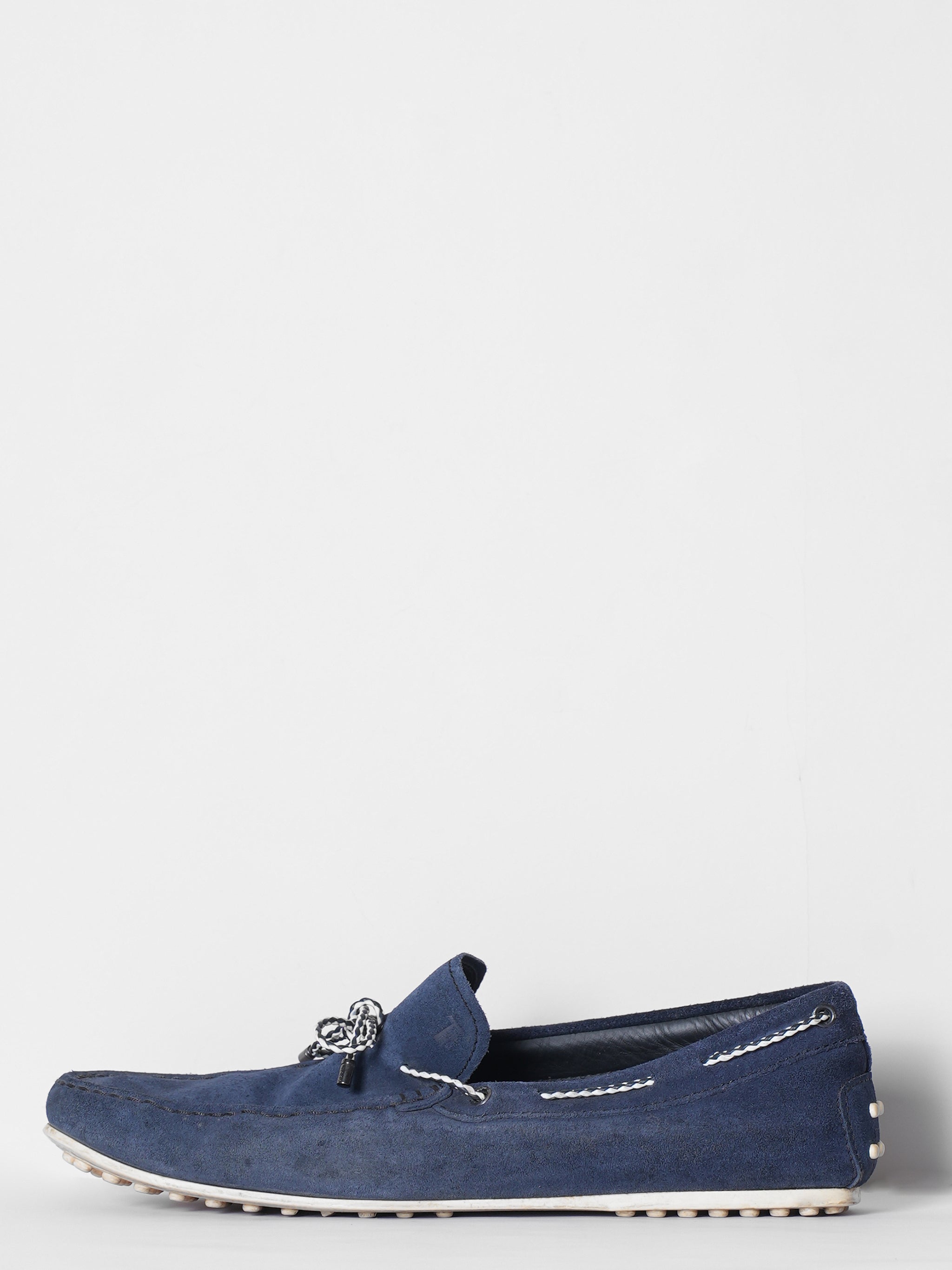 Tods Blue Lace Up Loafers