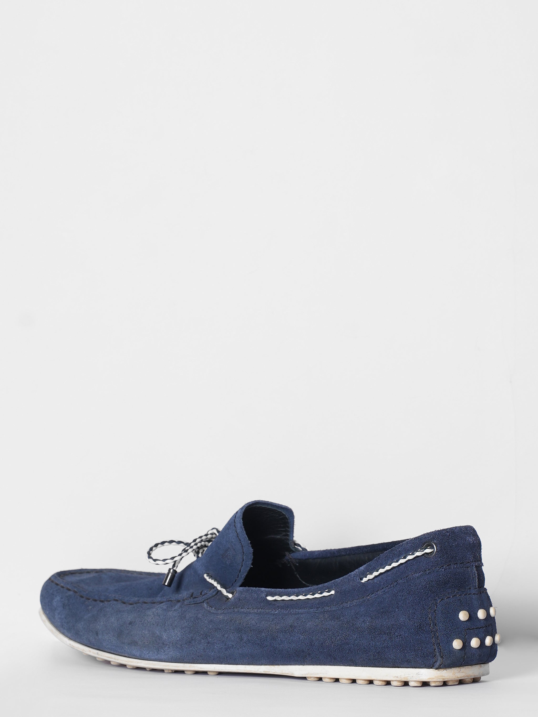 Tods Blue Lace Up Loafers