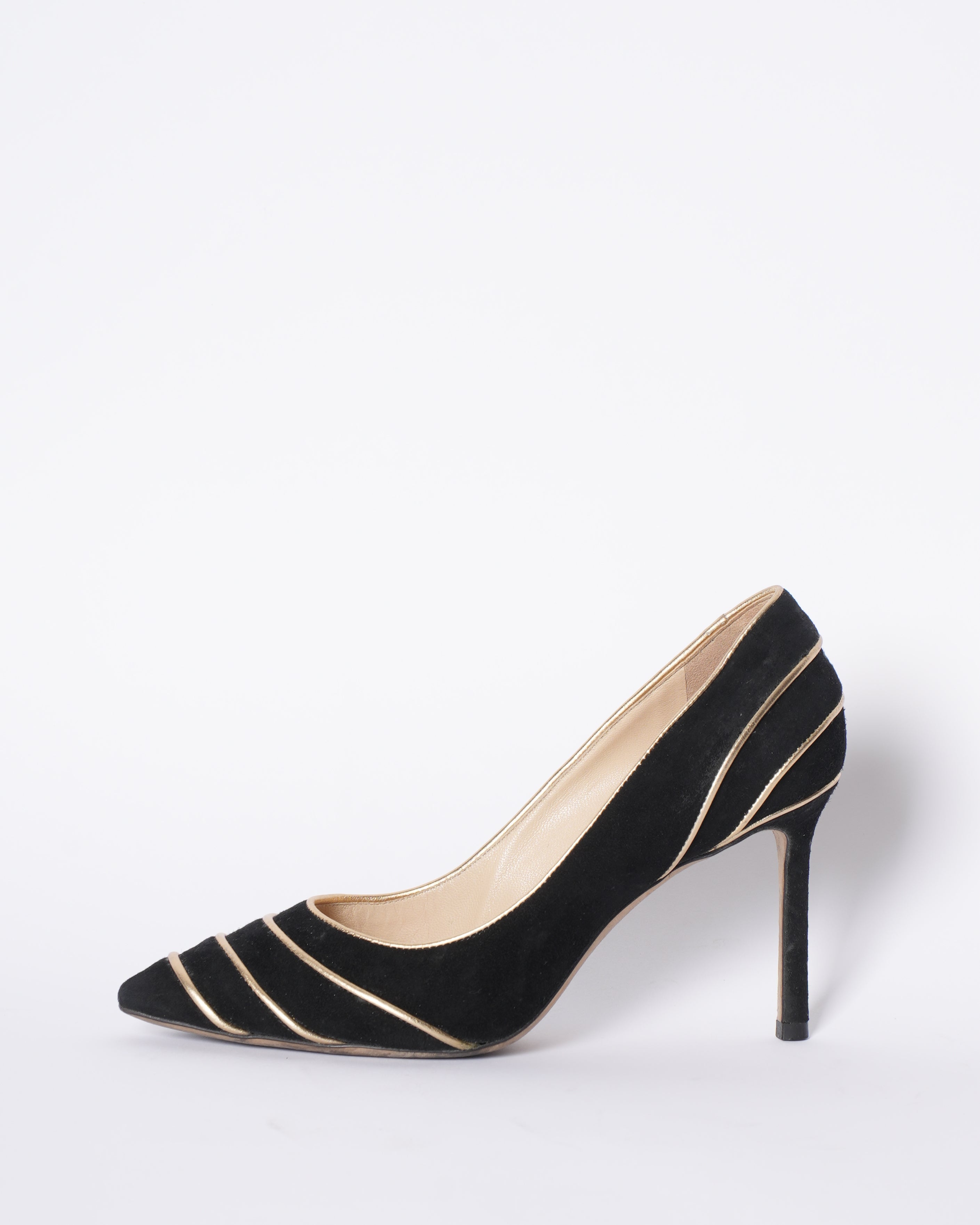 Jimmy Choo  Romy Black Suded Pumps