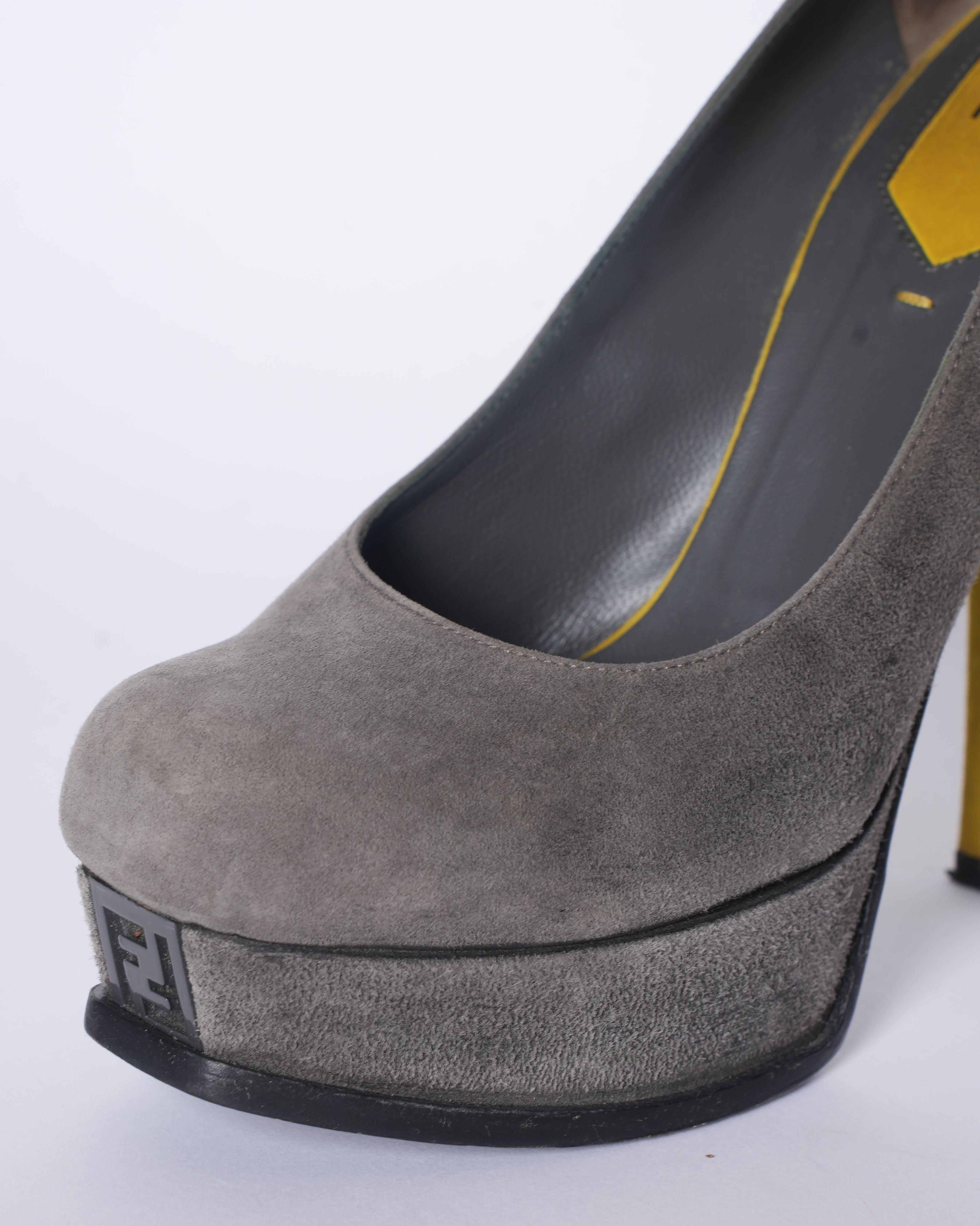 Fendi Suede Grey Platforms